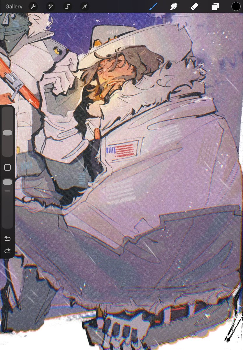 hunnismoker's tweet image. !repost! but just a little winter art of cass and genji :3 love their polar skins @PlayOverwatch #Overwatch2 #Overwatch2Fanart