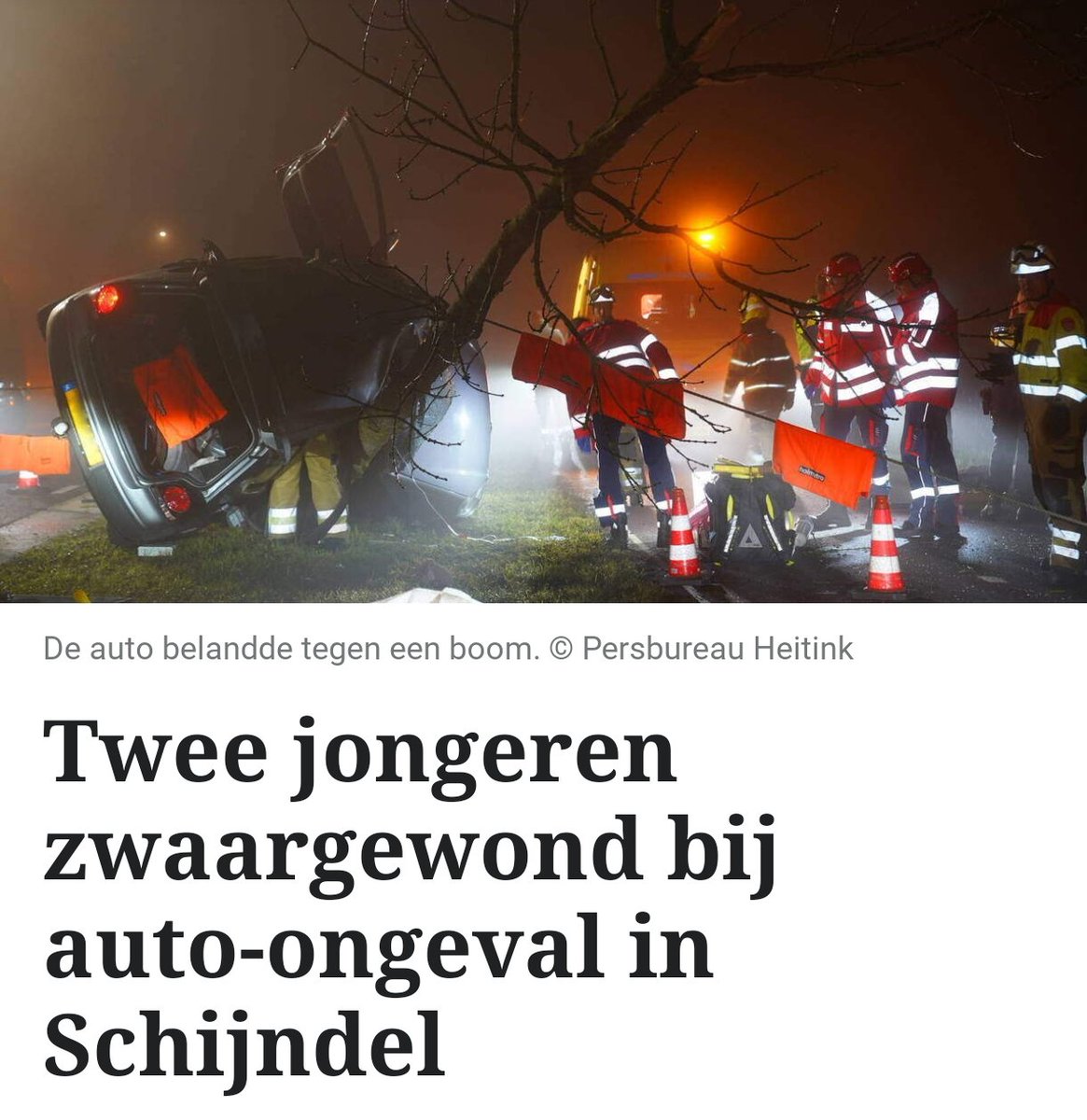 Zwaargewond bij verkeersongeval in Schijndel