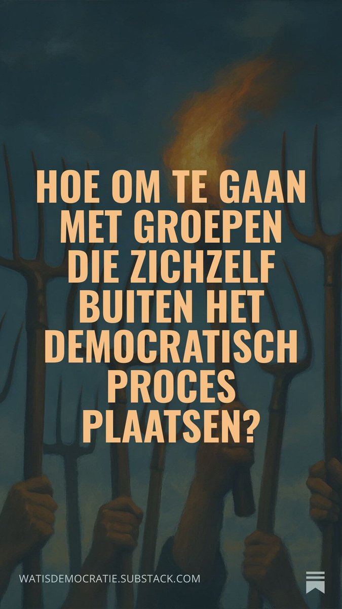 Waarom deurwaardersbrieven, huisbezoek en druk op individuele volksvertegenwoordigers geen ‘hard protest’ zijn — maar een aantasting van het democratisch proces. 

Hoe het strafrecht ervoor moet worden aangepast. Column: watisdemocratie.substack.com/p/hoe-om-te-ga…