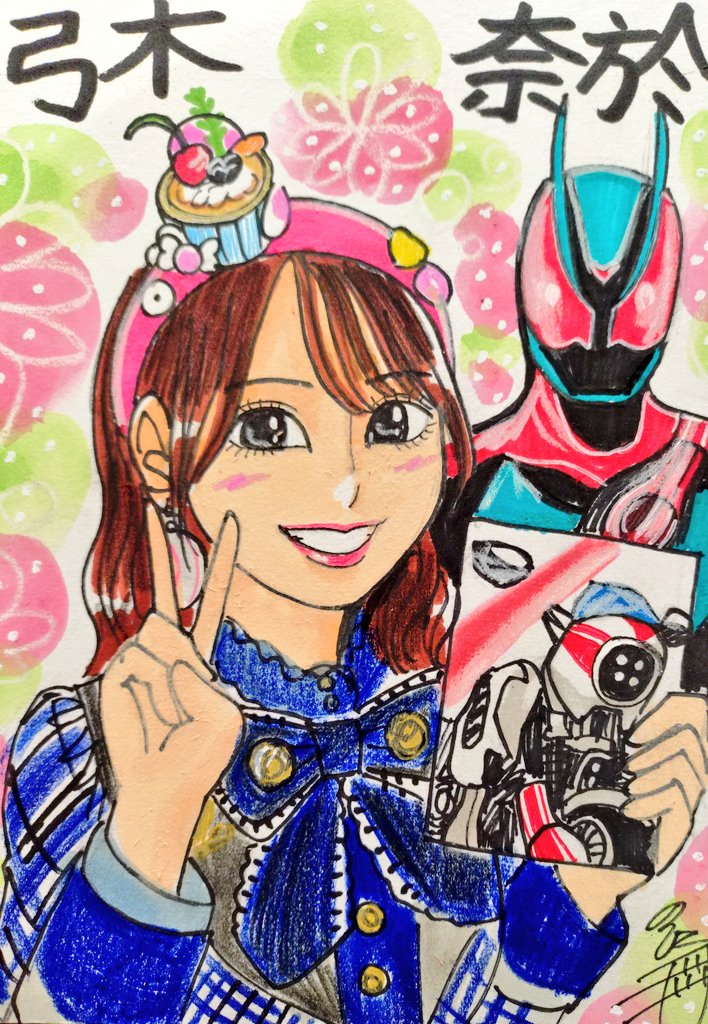 ずぼらfarm似顔絵 ドン！ 今日描いた乃木坂ちゃんで〜す(*^^*) 🍬仮面ライダー出演再び