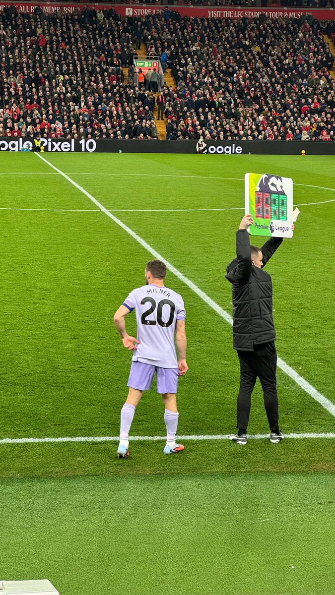 James Milner back at Anfield wearing the number 20 ♥️