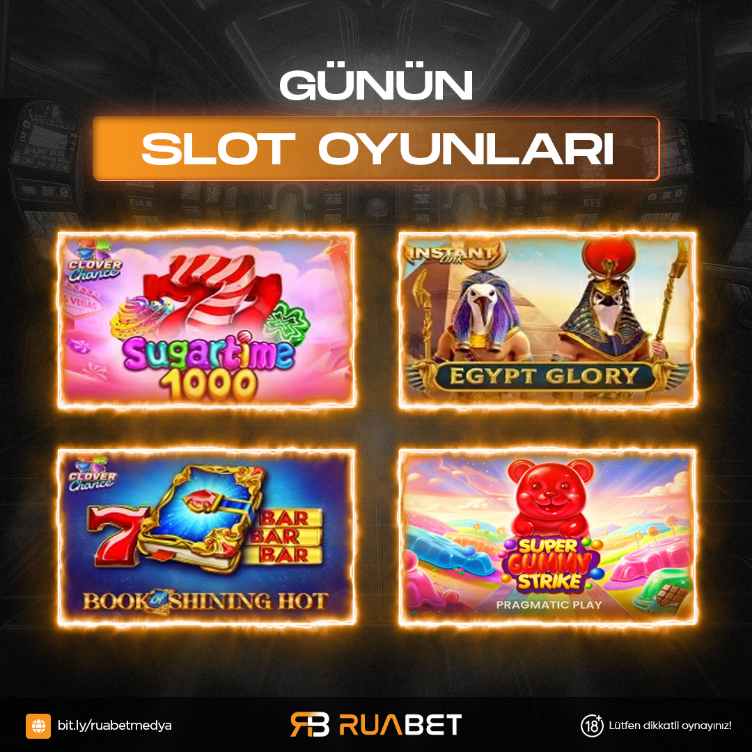 Ruabett's tweet photo. 🍬 Şansınızı Tatlandırın ve KAZANIN! 💰

Hangi maceraya atılmak istersin?🤔

Şeker tadında kazançlar: Sugartime 1000 🍭🍬
Antik Mısır'ın sırları: Egypt Glory 👑🏛️
Klasik meyveler ve büyük ödüller: Book Shining Hot 🍒🔥
Jelibonlarla dolu çılgın bir macera: Super Gummy Strike 🐻💥 https://t.co/FltY1dfjJg