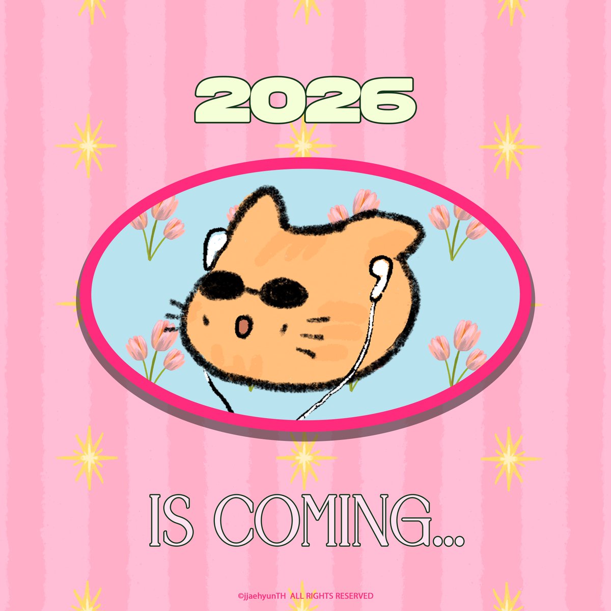 เจอกันพรุ่งนี้ 5 โมงเย็น 🍑🐱

#dearJcalendar2026