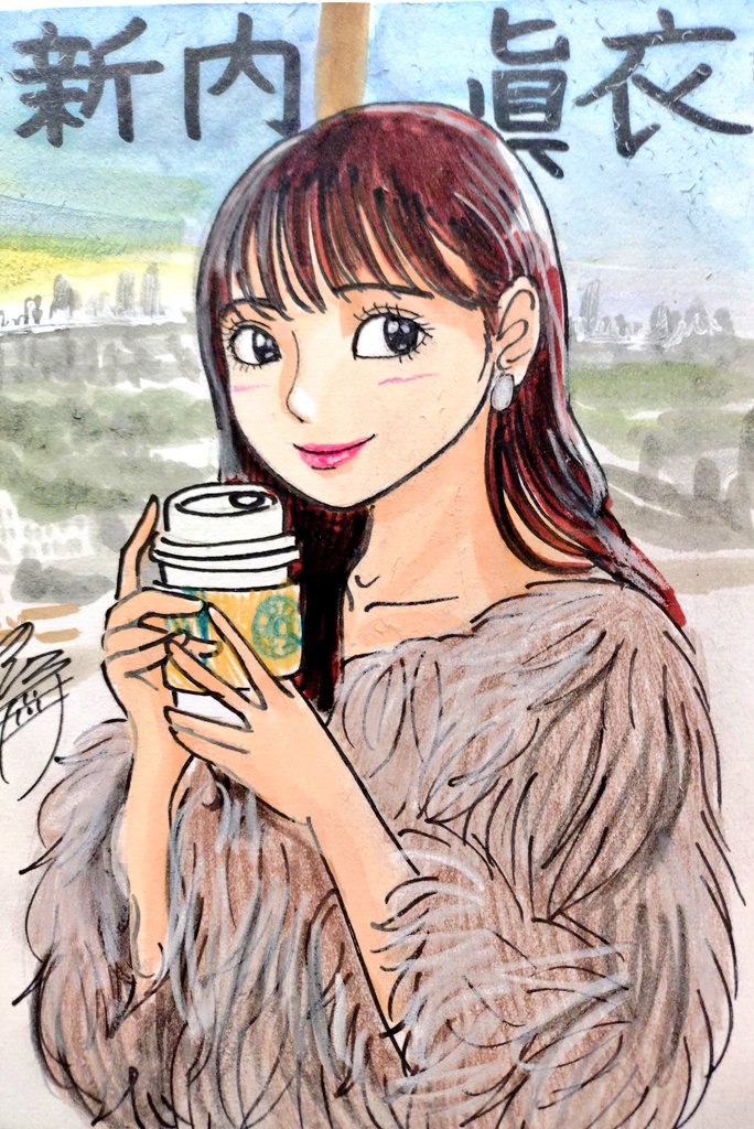 ドン！ 今日描いた乃木坂ちゃんで〜す(*^^*) 💜まいちゅん💙 #似顔絵