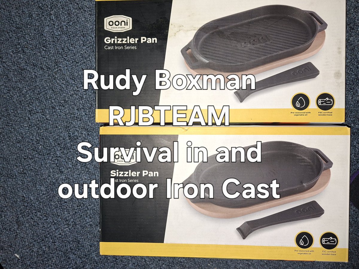 rjbteam's tweet photo. Rudy Boxman
RJBTEAM
OONI SIZZLER GRIZZLER PAN
for use on open fire , induction , gas , barbeque etc etc. Survival Cooking use. Meat , Fish , Vegetables etc etc.
Hamburgers. Whatever you want to prepare. Iron Cast. 
#ooni #IronCast #survival #Cooking #food #news #nieuws Open Fire. https://t.co/dj4cB1d49M