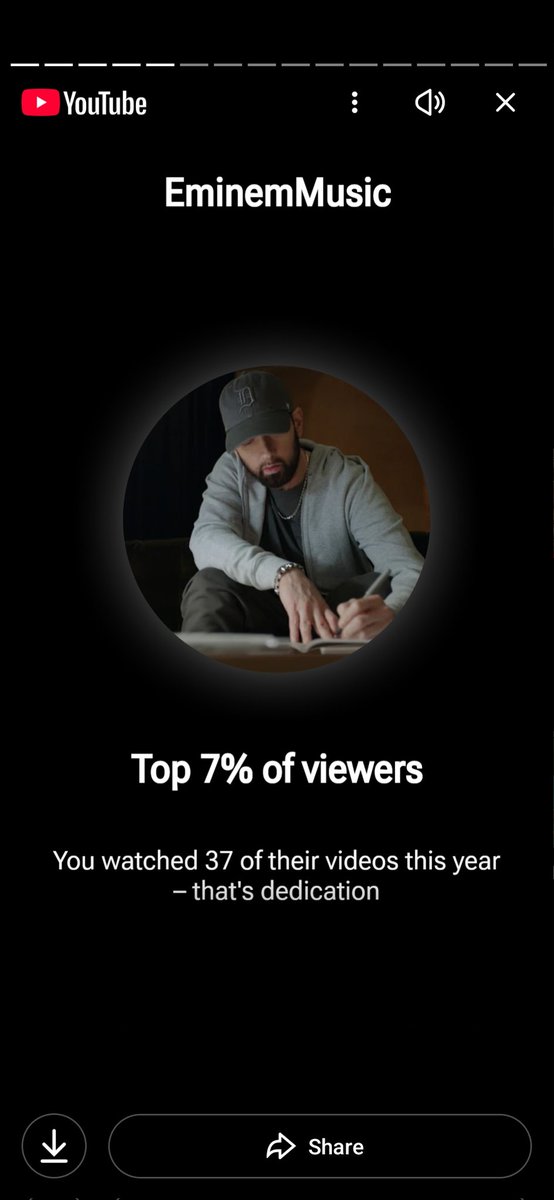 SometimesShady's tweet photo. Youtube wrapped🥰🩷 #youtube #youtuberecap2025 @Eminem whats new👌✨️ https://t.co/sitJAgLsI2
