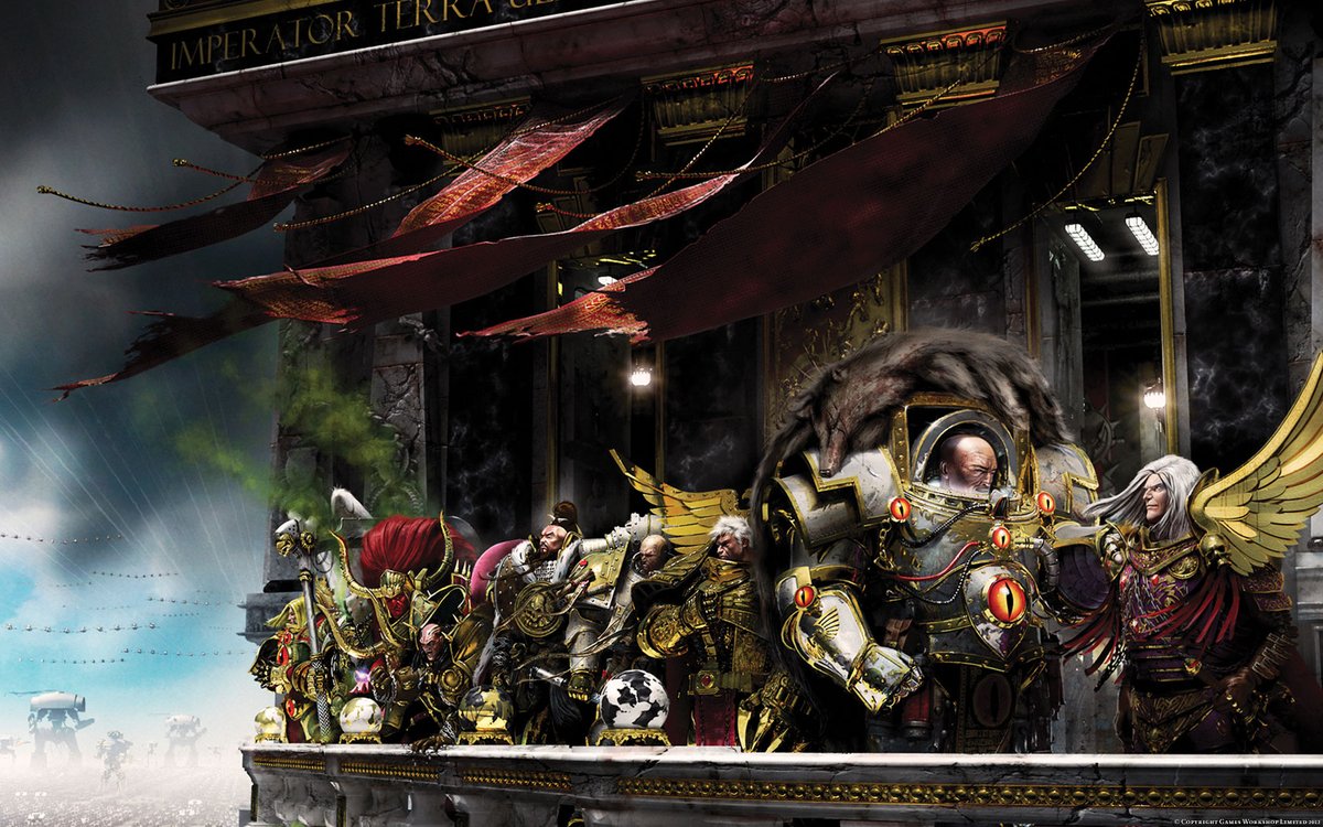 40kARTdotcom's tweet photo. Primarchs on Ullanor Warhammer 40k Art https://t.co/KvseUZiW2k