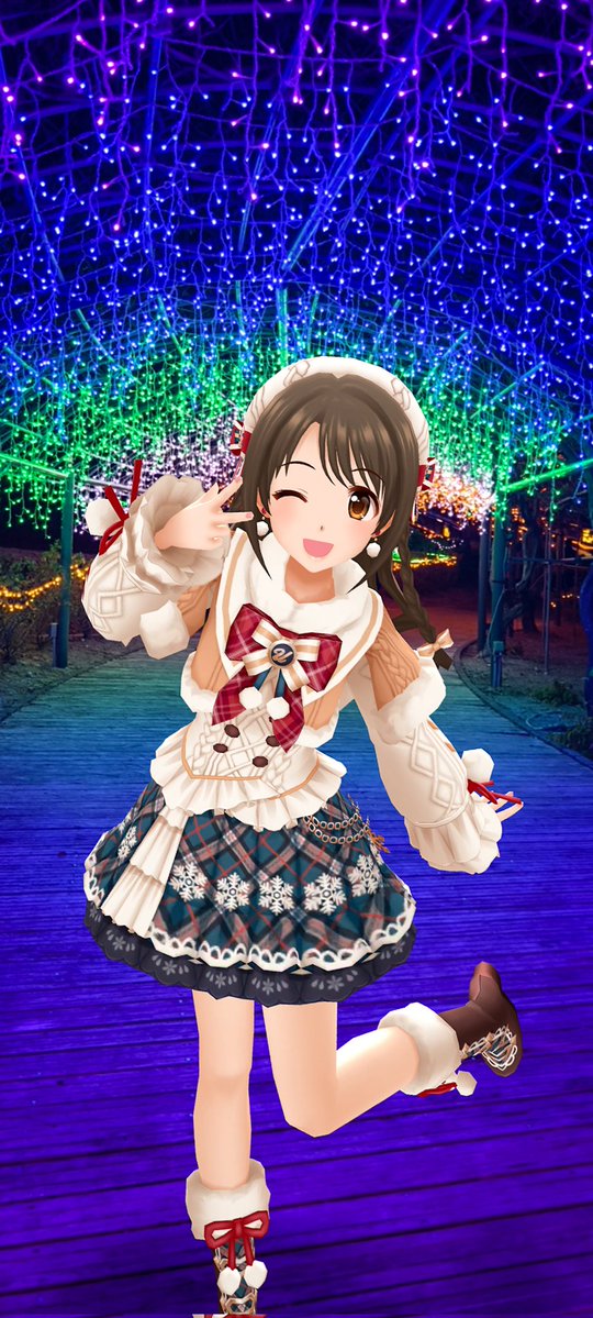 しごおわ はままつフラワーパークのイルミネーション卯月ちゃん 市の