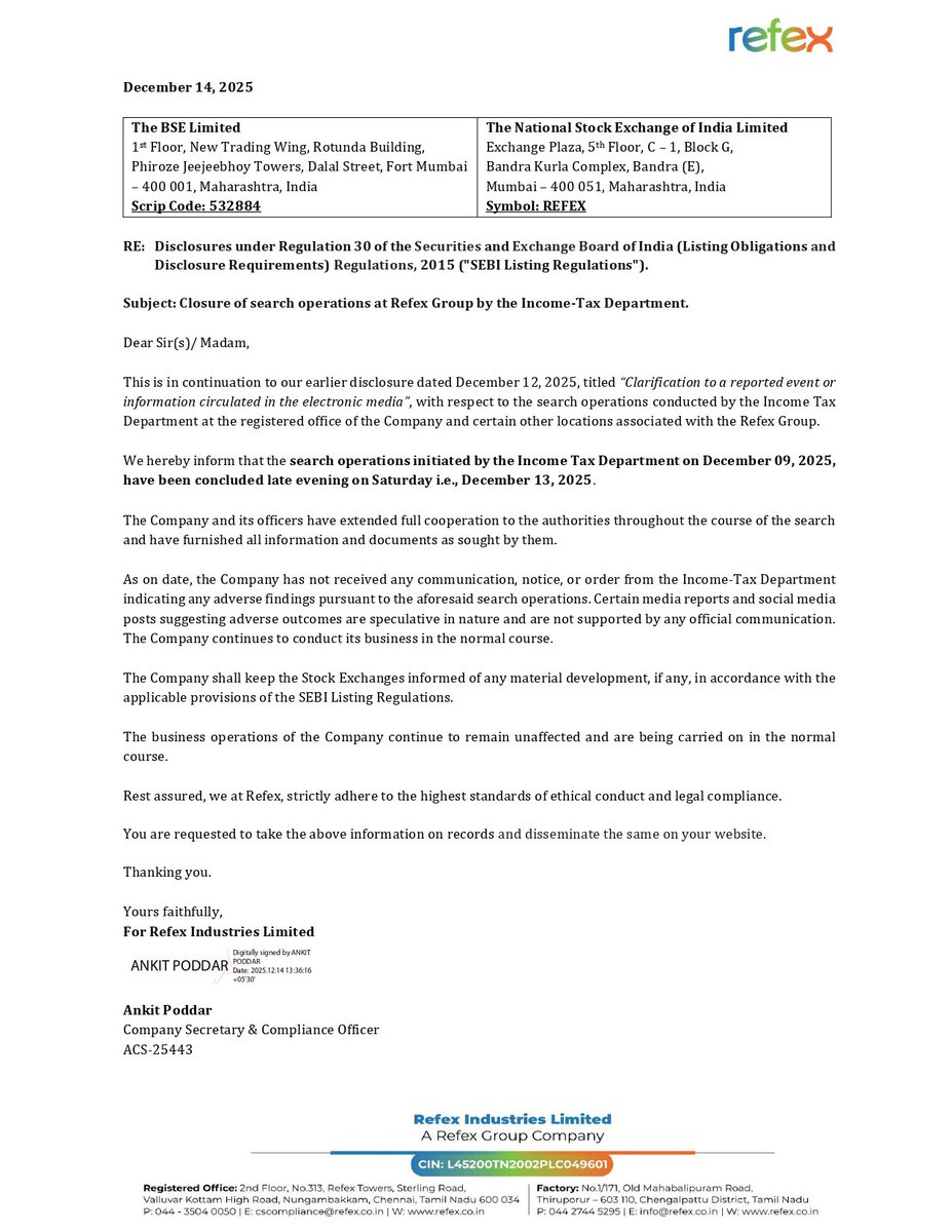 Refex Group tweet media