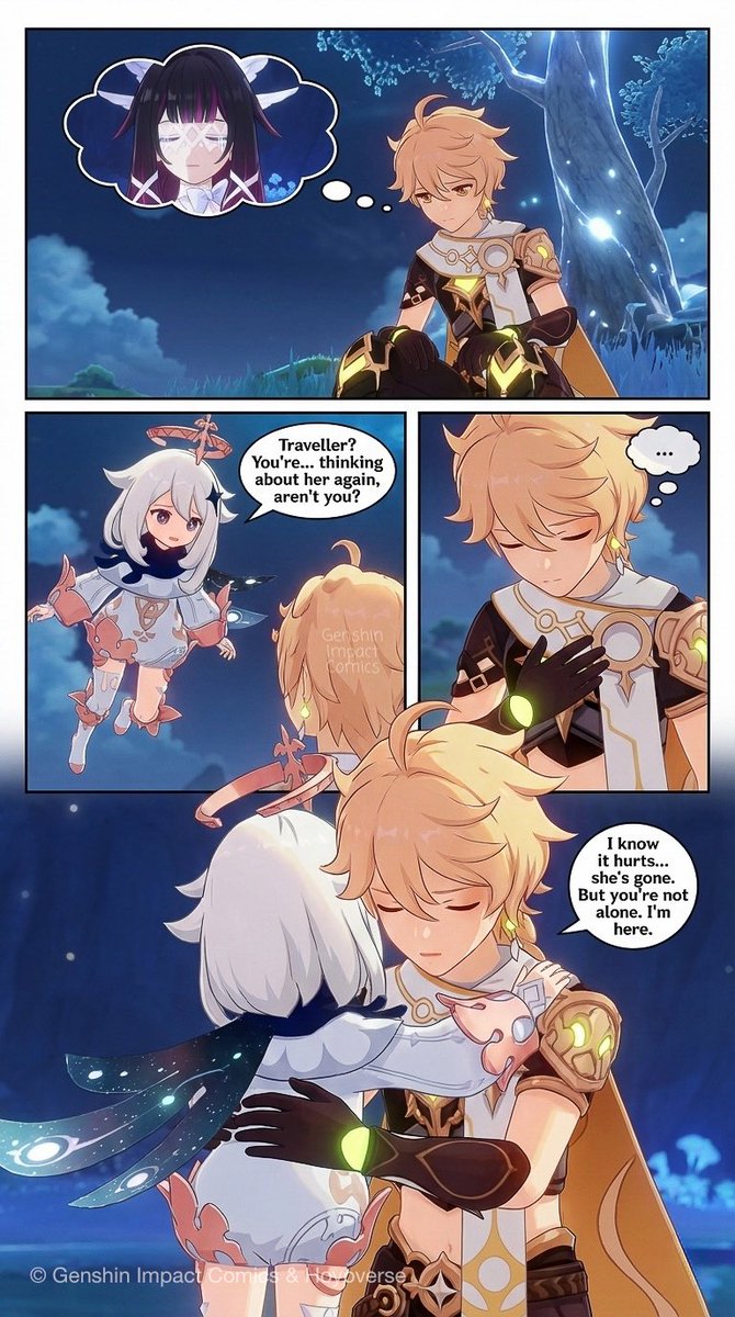 Aether and Paimon miss Columbina