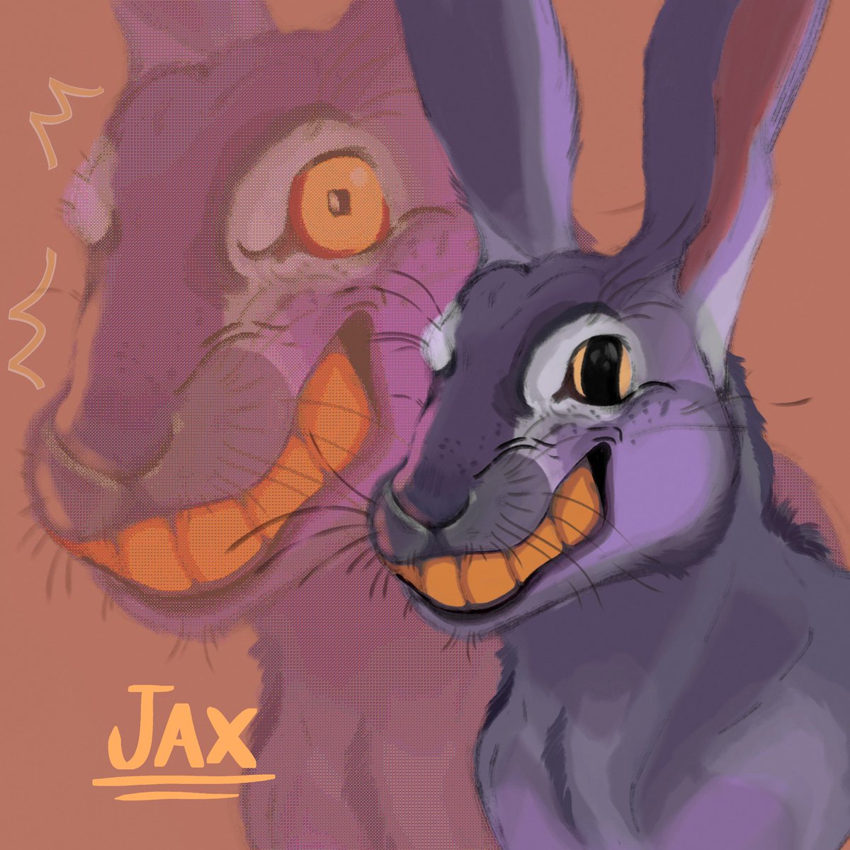 Jax in my interpretation !! Idk this sucks ass (this is incredibly rushed) he’s a Tehuantepec jackrabbit in my style btw :]
#jaxTADC #jax #TADC #TheAmazingDigitalCircus