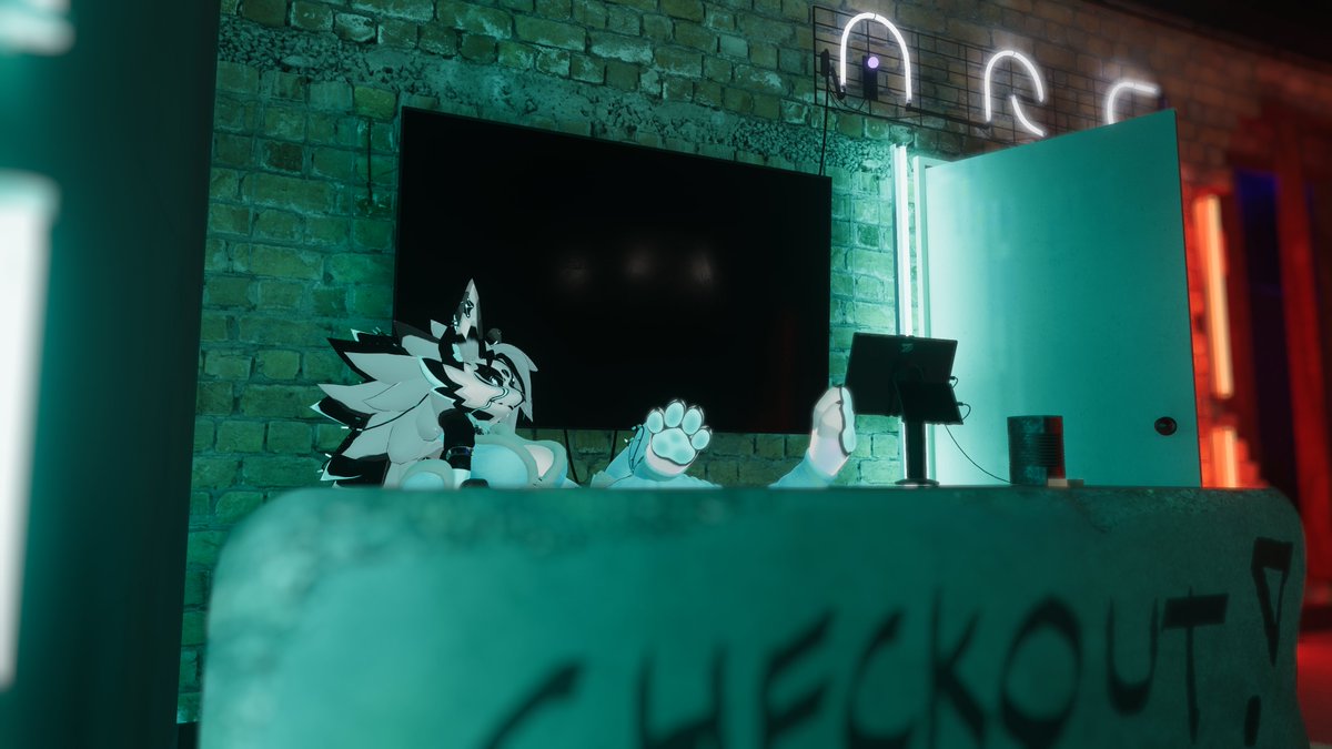 What are you looking for?~🩵
📸: <a href="/ZLOQ_KOTIKru/">ZLOQ_KOTIK</a> 
#VRChat #furry #novabeast #paws #vr