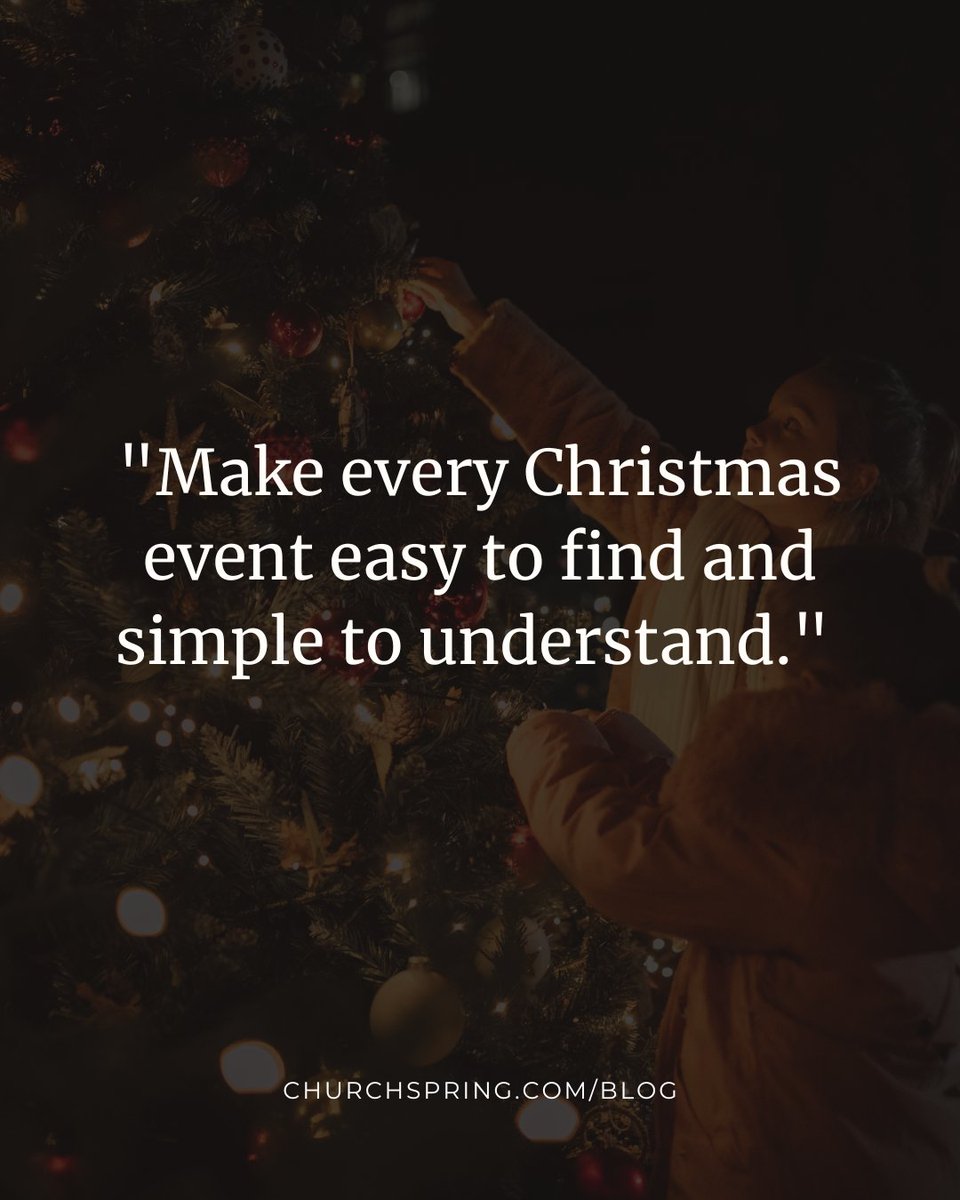 ChurchSpring's tweet image. Clarity is a gift. Make each Christmas event on your church website simple to find and easy to understand so families can join you without the holiday stress.  ❤️

Keep reading → churchspring.com/blog/tips-mark… 

#ChurchWebsite #ChristmasEvents #ChurchComms #MinistryLeaders