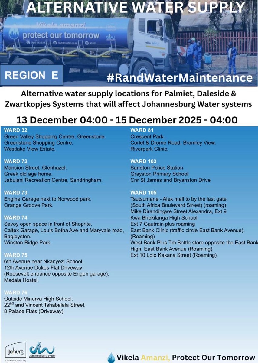 Johannesburg Water tweet media