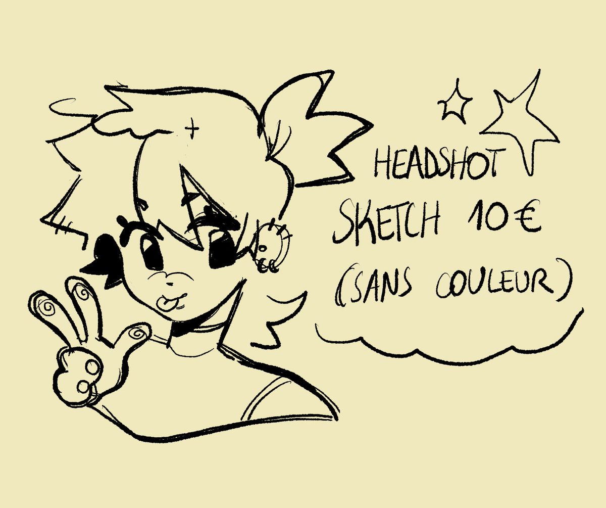 Je suis quasi à jour sur mes commis !! 
Mais j’ai aussi toujours besoin de thunes ‼️ 🫵

Du coup j’ouvre des commis de sketch headshot !!
Alors si vous voulez faire des petits cadeaux à vos potes ou vous même pour Noël à prix sympa ….