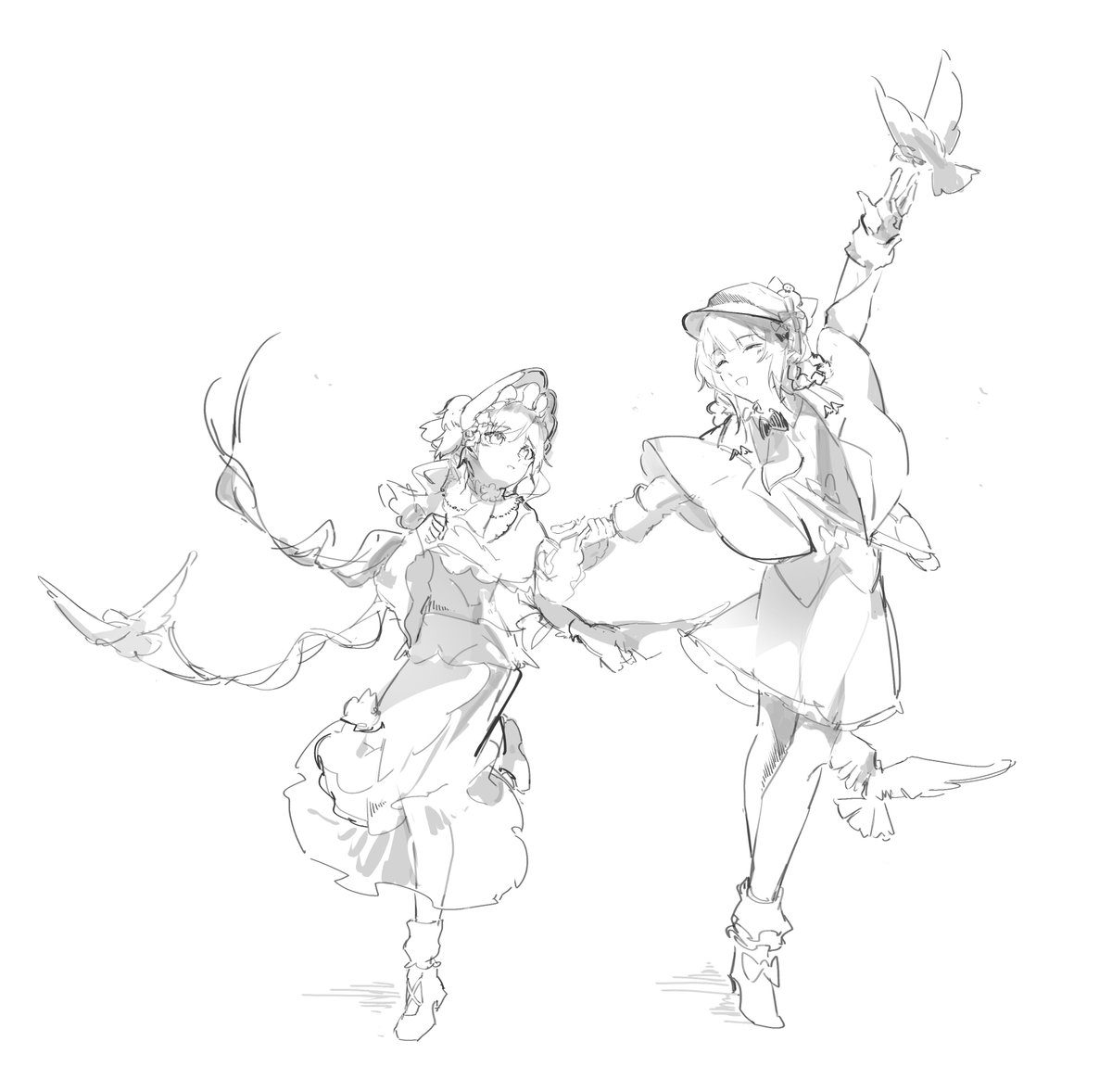 Coloki_ku's tweet image. #シェリハン
#まのさば
#まのさば二次創作 
高高地飞起来吧