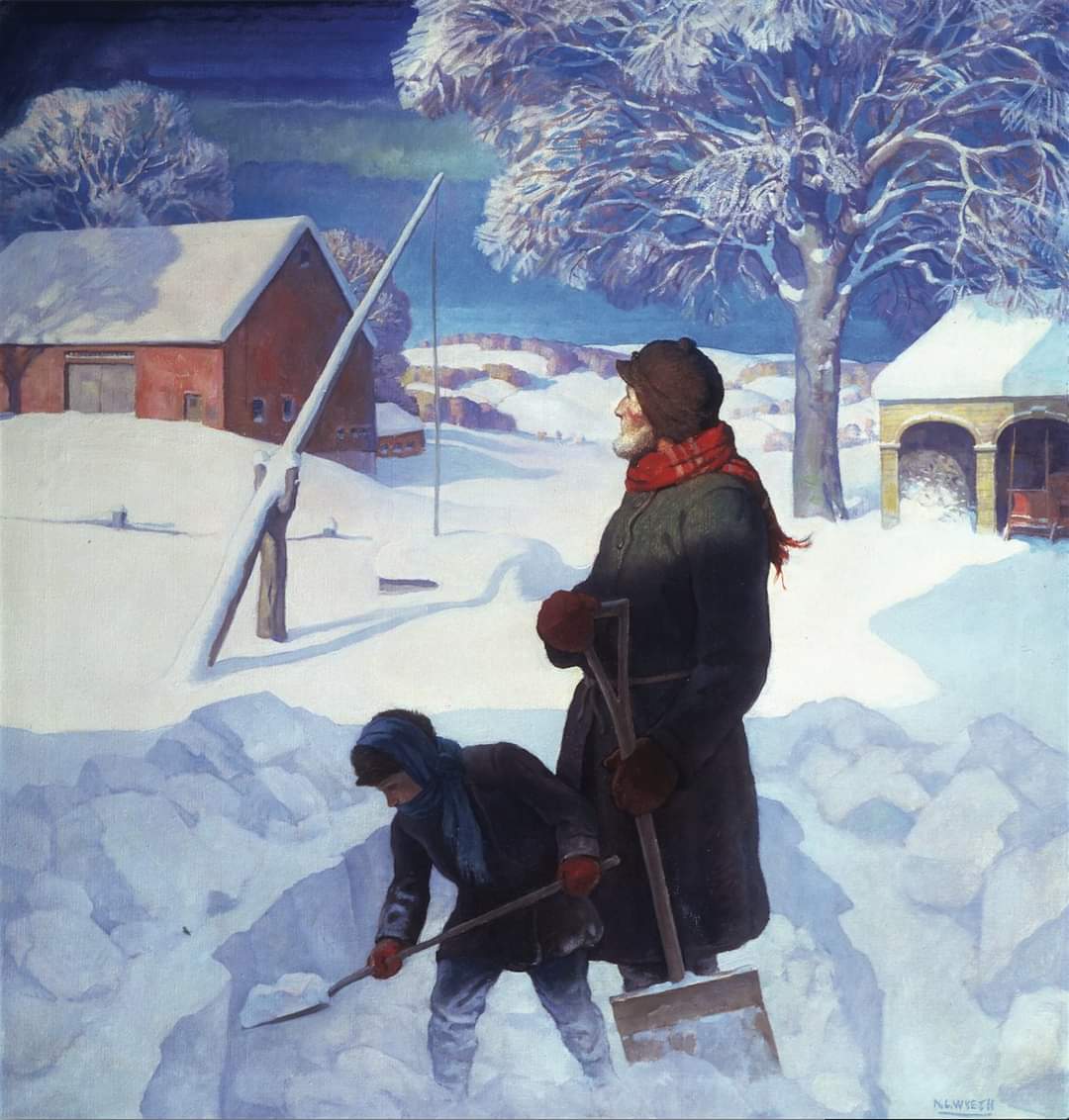 Ay_Blinkin's tweet image. Snowbound - N.C. Wyeth (American, 1882 - 1945)