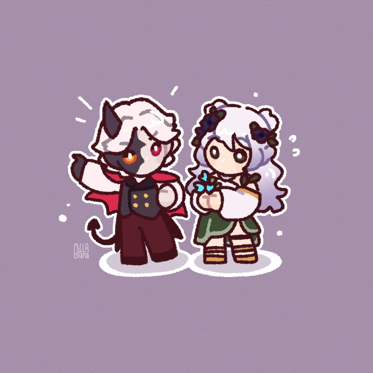 MillaStaria's tweet photo. today's mini fellas are demon avid and marebear!

they're a very good thrall. rip marean
#avidmcfanart #vampiressmp #minifellas #art https://t.co/XQiVWKm1aL