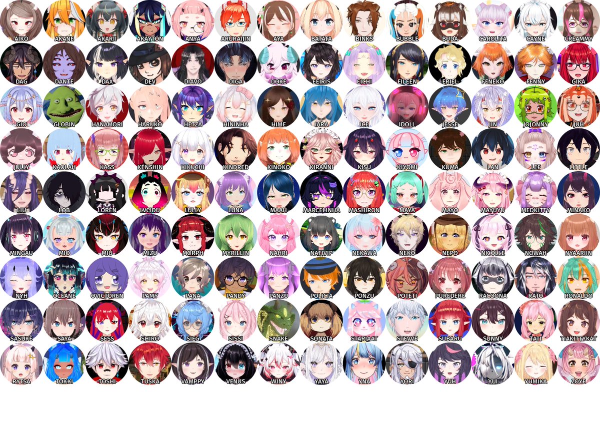 Você voltou pro começo de 2022 e tem essa galera pra acompanhar👀 #VtuberBr

(eu sei que faltou MUITA gente, perdão :x)