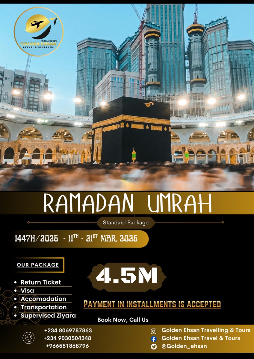 Golden Ehsan Travel & Tours 🇳🇬 RC:7109686 tweet media