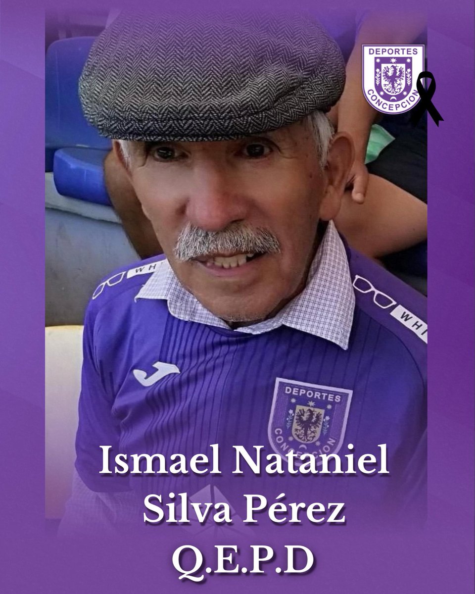 Con profunda tristeza, el Club Social y de Deportes Concepción despide a don Ismael Nataniel Silva Pérez, socio fundador número 12 y fiel hincha lila de toda una vida.

Don Ismael vivió con pasión cada momento del León de Collao. Su amor por los colores lilas fue tan grande que
