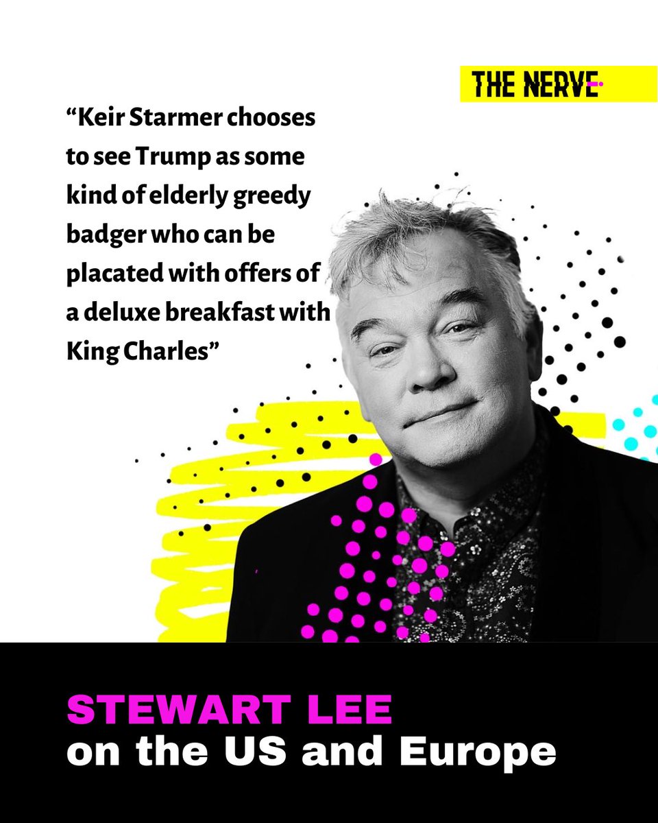 “The CIA once promoted abstract expressionism as a tool of regime change. Now we have AI videos of Trump bombing people with faeces.”

Stewart Lee this week: