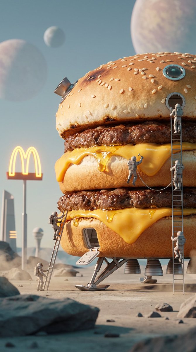 Galactic Gourmet: The Cosmic Hamburger Spaceship