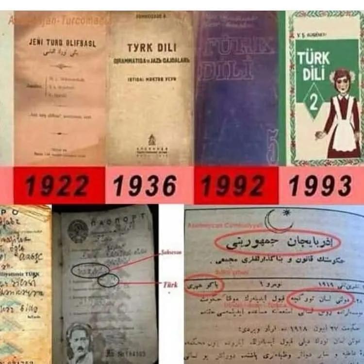 Bizim Dilimiz hər zaman “TÜRK DİLİ” olaraq keçib kitab dəftərlərdə! Nə edək ki dəyişdirib Azərbaycan dili ediblər?

Biz dədə babalarımızın dövründə olduğu kimi indi də pasportlarda soyumuz TÜRK, Kitablarda dilimiz TÜRK DİLİ olmasını istəyirik !!