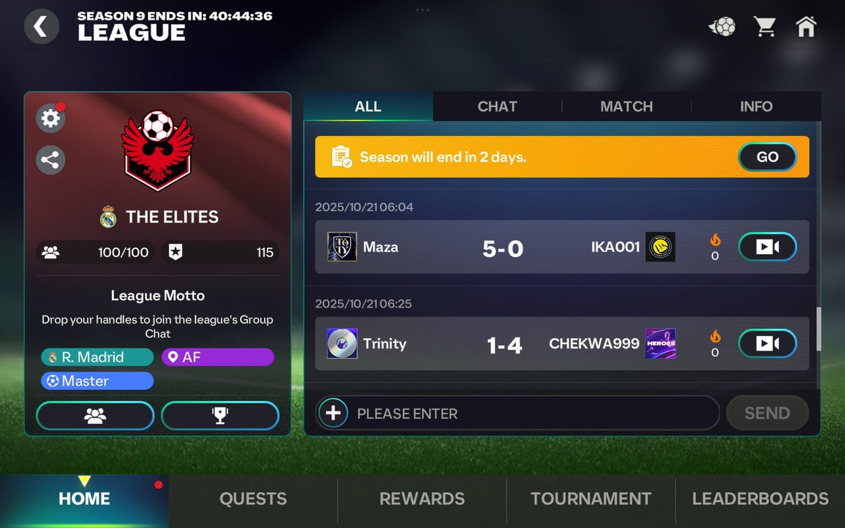 PachoNotPako's tweet photo. ⚡ FC Mobile players, listen up! ⚡
New season is here, and THE ELITES are back — bigger, better, and more competitive than ever.
Looking for a league where matches are active and every player counts? This thread is for you 👇 https://t.co/sn6N98hG6P