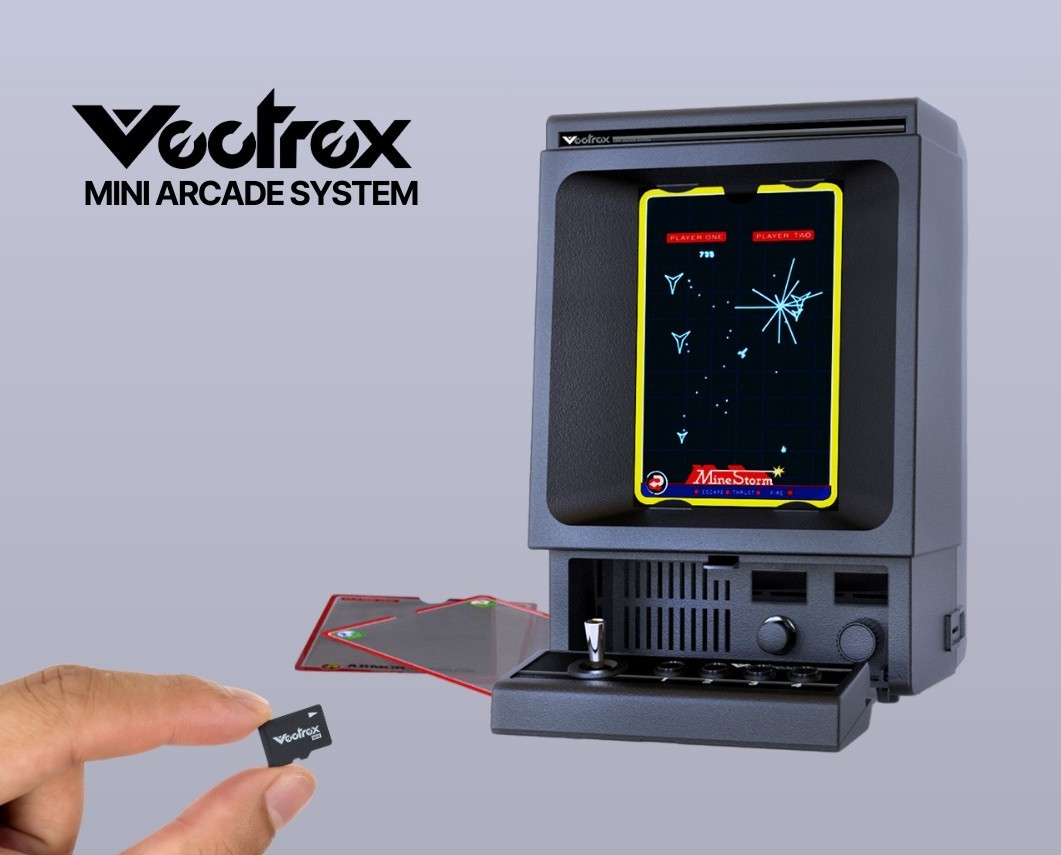 The Vectrex Mini features a microSD card slot, letting you play all classic and homebrew Vectrex games... with physical overlays, and even digital overlays! 🕹️🔥

👉 Discover all Vectrex Mini features: kickstarter.com/projects/18523…