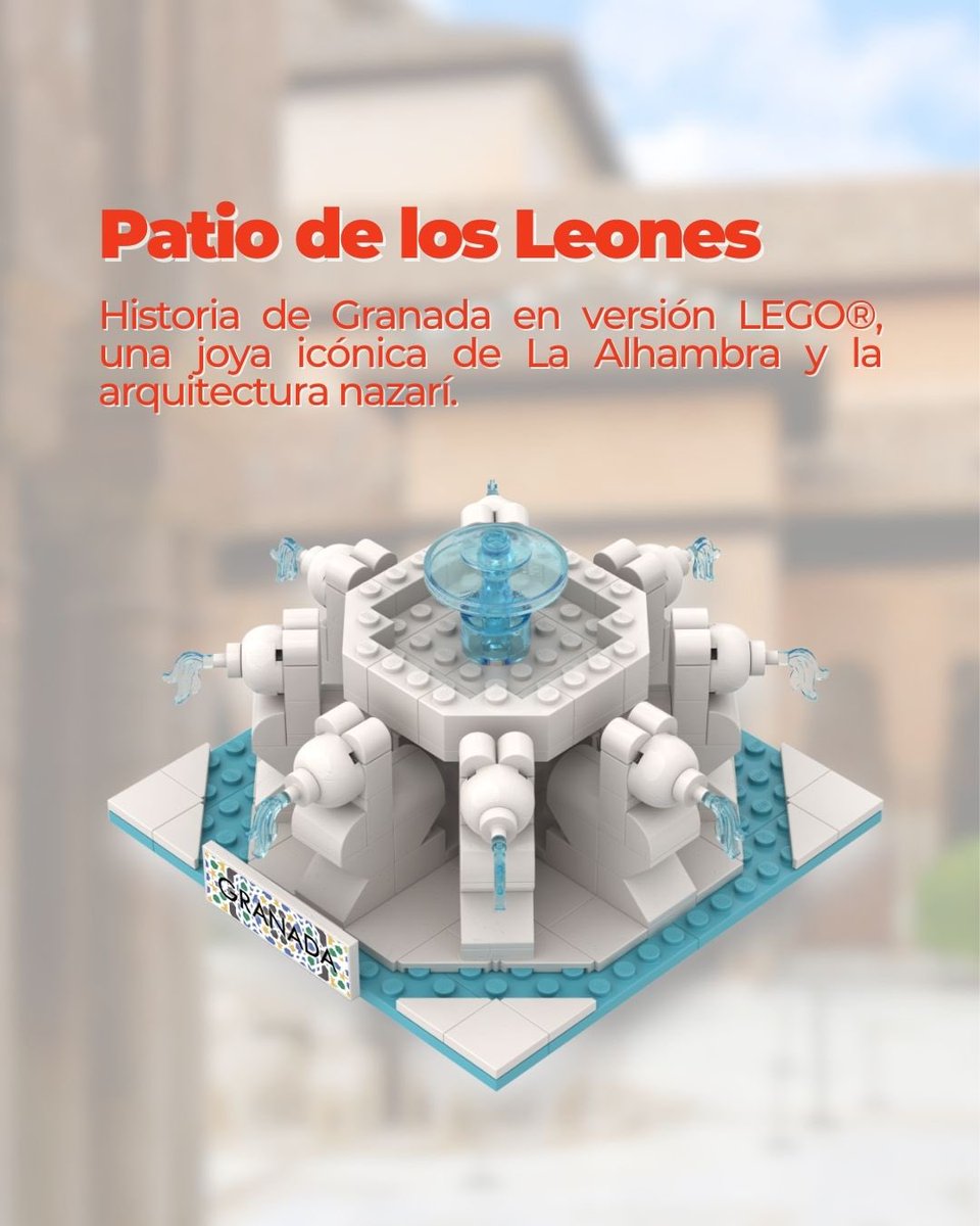 BrickonicLEGO's tweet photo. Nuevos productos Brickonic 🧱✨
💦 Fuente del Icue (Cartagena)
⚓️ Despacho de Isaac Peral (Cartagena)
🦁 Patio de los Leones (Alhambra, Granada)
🧲 Imán Granada
Reserva en https://t.co/4YhHYXgVIr
¿Cuál eliges? 👇
#Brickonic #Cartagena #Granada #Alhambra https://t.co/Z468AoVd7S