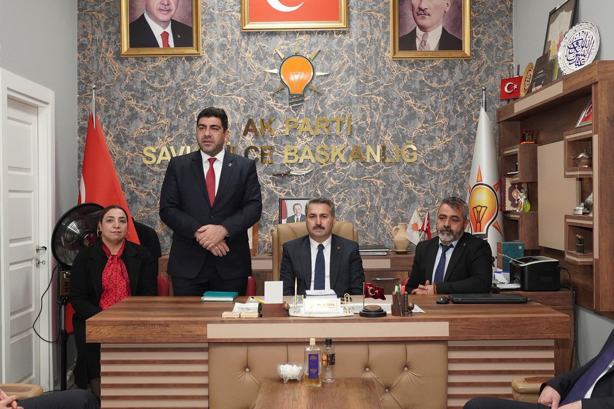 Genel Merkez Yerel Yönetimler Başkan Yardımcımız ve Bölge Koordinatörümüz Sn Eyüp Eroğlu,İl Başkanımız Sn Mehmet Uncu,İl Yerel Yönetimler Başkanımız Mehmet İleri ve kıymetli heyetimizle birlikte; Savur İlçe Başkanımız Mecit Özer,Belediye Başkanımız Sayın Engin Uğur Hamidi ve