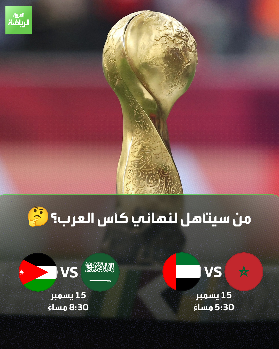 ما هي توقعاتك لطرفي نهائي كأس العرب 2025؟ 