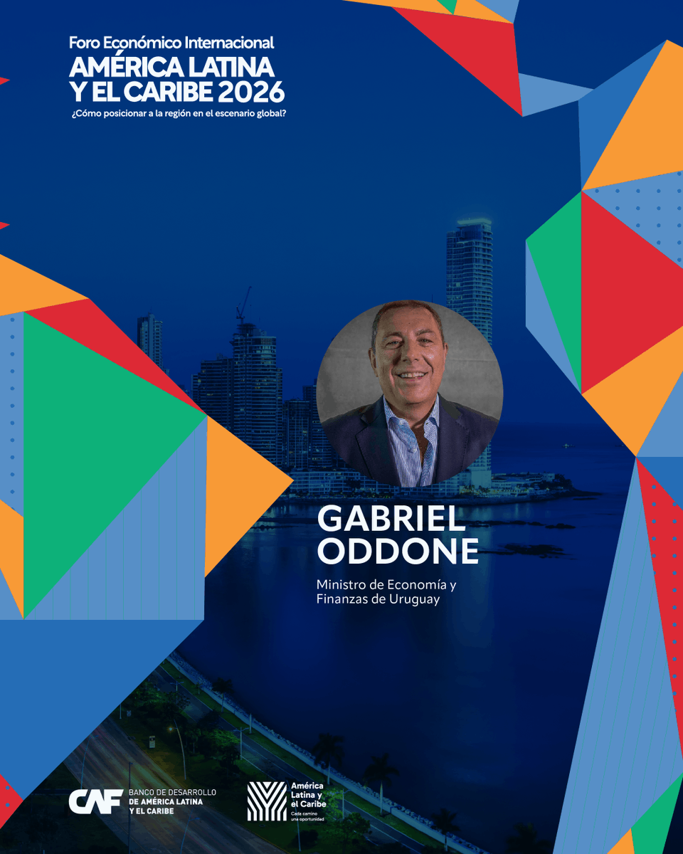 🇺🇾 <a href="/OddoneGabriel/">Gabriel Oddone</a>, ministro de Economía y Finanzas de Uruguay, hace parte del Foro Económico Internacional América Latina y el Caribe 2026.

Un espacio de diálogo regional sobre desarrollo, integración y políticas públicas en Panamá.

Regístrate y participa: