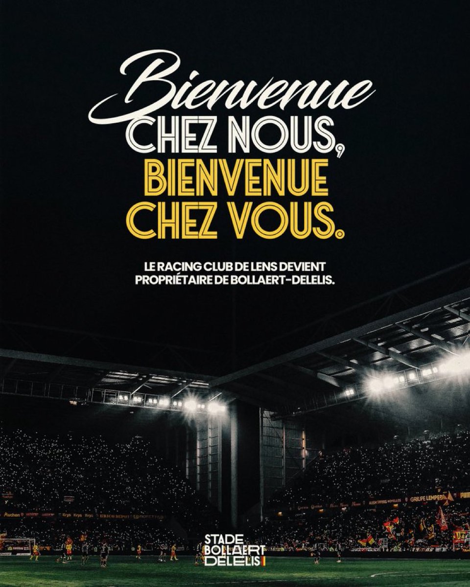ActuL1_'s tweet photo. 🚨🚨OFFICIEL ! LE RC LENS EST PROPRIÉTAIRE DU STADE BOLLAERT-DELELIS 🤩🤩❤️💛

📸@RCLens https://t.co/0eO2CpALnT