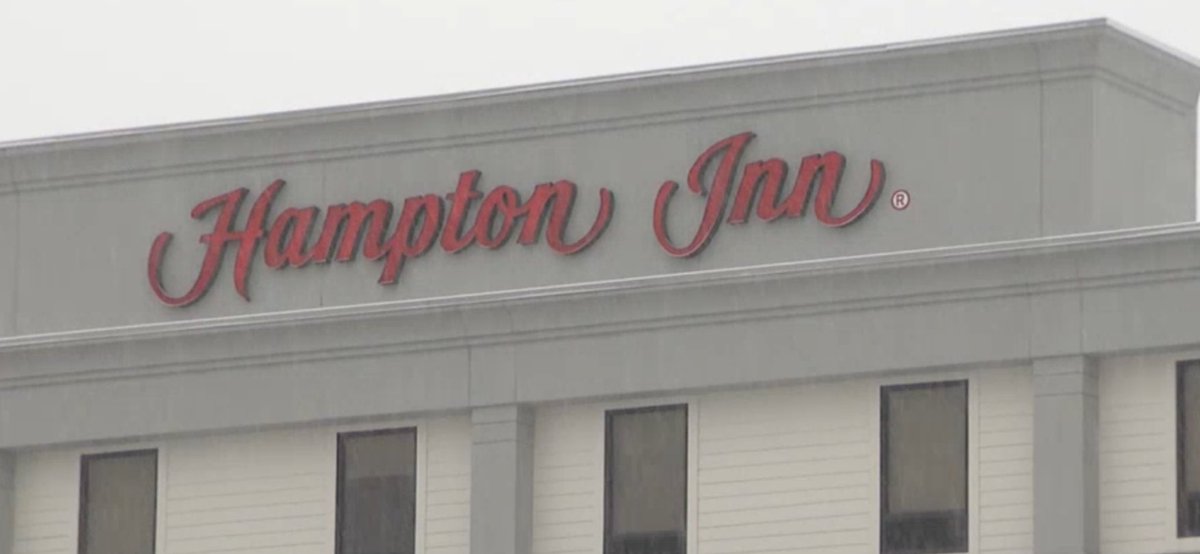 scooperon7's tweet photo. Breaking: Multiple law enforcement sources say the person of interest in connection with the deadly mass shooting at Brown University Saturday was taken into custody overnight at the Hampton Inn in Coventry Rhode Island…federal agents pinged his phone to that location  #7News https://t.co/F7Gf6wYZF2