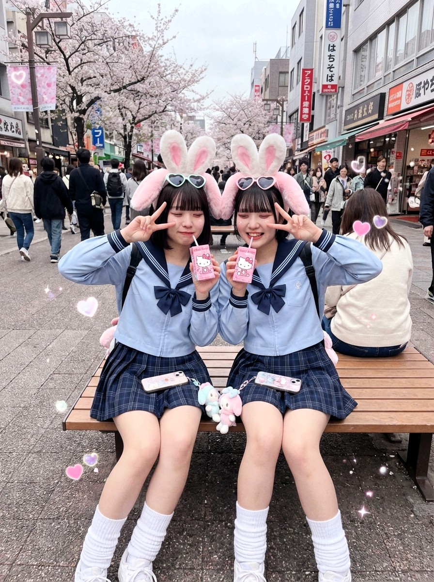 Kawaii Vibes Overflow on Tokyo's Streets!