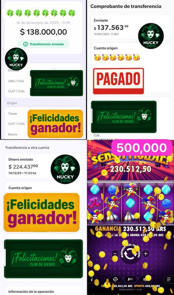Octta_'s tweet image. 💸 PAGAMOS AL INSTANTE 💸
Cerramos la semana así 👉 premios entrando uno atrás del otro.
Jugá tranquilo: acá lo que ganás, se paga. ✔️🔥

📲 wa.link/lv85on