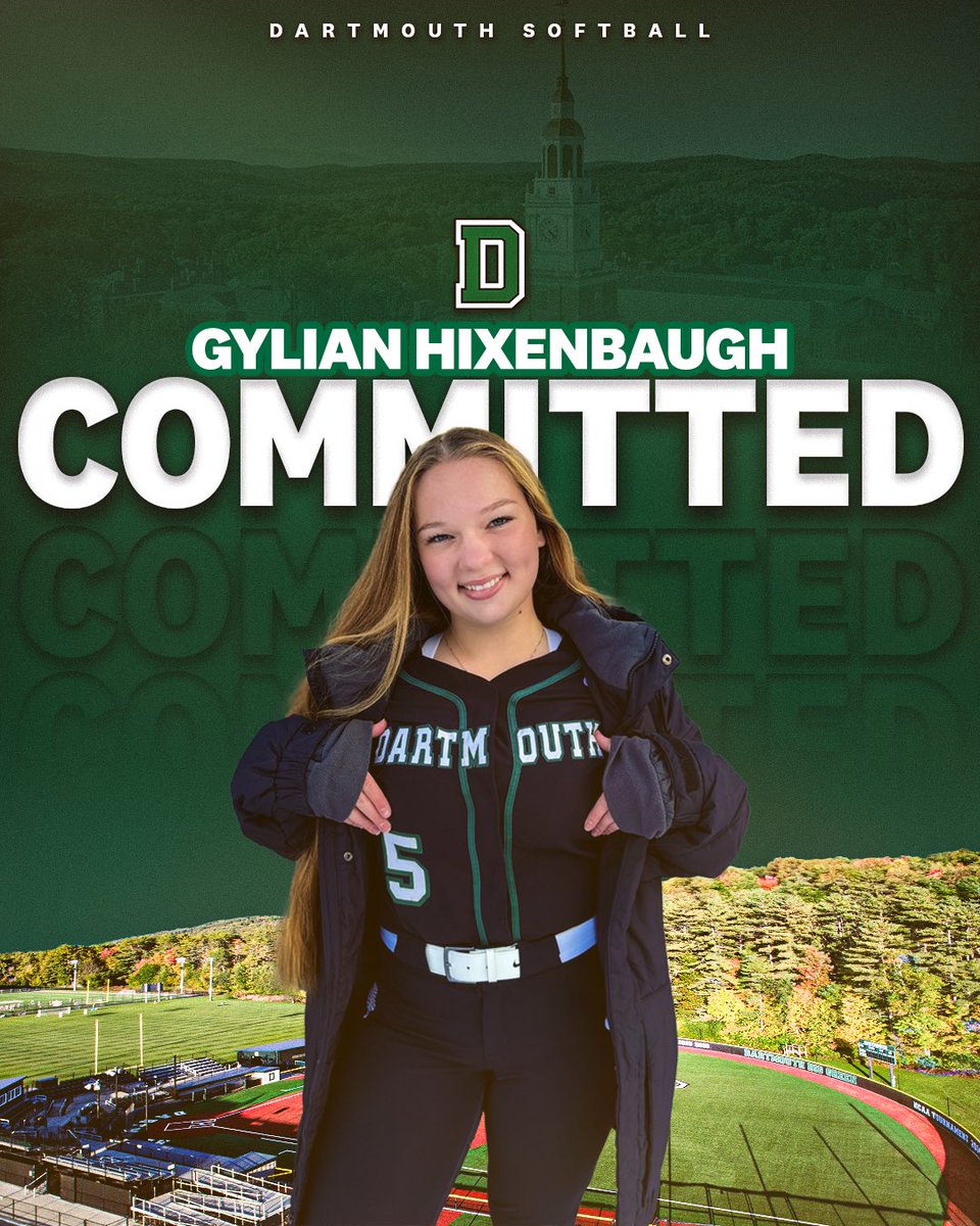 TheGyl25's tweet photo. I am beyond blessed and incredibly excited to announce my verbal commitment to continue my academic and athletic journey playing Division I softball at Dartmouth College.

First, I want to thank the Big Man upstairs for guiding me, strengthening me, and opening doors I have prayed for since I was a little kid. Every step of this journey has had its ups and downs, but it has been a blessing, and I am beyond grateful for the opportunities He has placed in my life.

Next, I want to thank my parents, who have sacrificed every day and everything to help make my dreams a reality. Thank you for the long car rides, endless flights, and unwavering support that led me to this opportunity.

To my sister, who has taught me almost everything I know about this sport—you have led me, pushed me, and inspired me since I could walk. Thank you for every lesson, drill, practice, and moment you took to help me grow. I wouldn’t be where I am or who I am without you.

To my brothers, thank you for all the wiffle ball games in the backyard and for always cheering me on, pushing me, and being my biggest supporters.

I also want to thank my guidance counselors, friends, teachers, and teammates for the constant love and support throughout my softball journey.

Additionally, I want to thank all of my coaches, past and present.
Coach Frank, Coach Bob, and Coach Dave—thank you for believing in me from day one and helping get me to this point.
To Coach Shari and Coach Bill Edwards, thank you for everything you have done these past few weeks and for helping me get here through countless phone calls.
To the coaching staff at Donovan Catholic, thank you for picking me up during the hardest moments and showing me what it truly means to have coaches who believe in you.
To @dukebaxter and @stevenikorak, thank you for being part of my journey and making me great at PFPs!
To all my trainers at @thetraininggroundnj, I will forever cherish every session that pushed me, strengthened me, and allowed me to showcase my true abilities.

Lastly, thank you to Coach Williams, Coach Benz, and Coach Ash for choosing me to be a part of the Dartmouth Softball program and for welcoming me to the woods! Go Big Green 💚🖤

I am so excited for this next chapter and ready to work even harder. Go Big Green 💚🖤