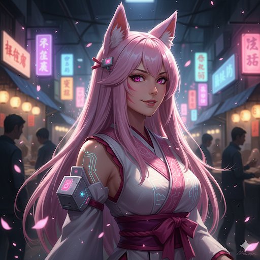 RavenClawWOJ's tweet photo. Celestial Kitsune Maiden 
#AIart #AIイラスト https://t.co/hhYoU3Chxh