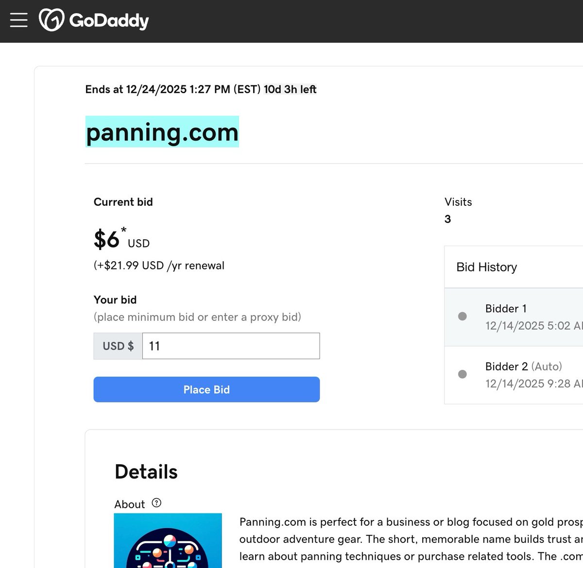 Opportunité de développement d'un domaine expiré (autrement dit, acheter ce domaine expirant et développer un projet) :