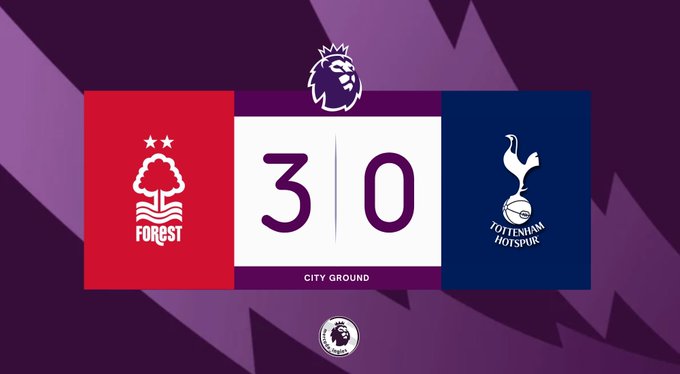 نوتنغهام متقدم علي توتنهام بثلاثة نظيفة 