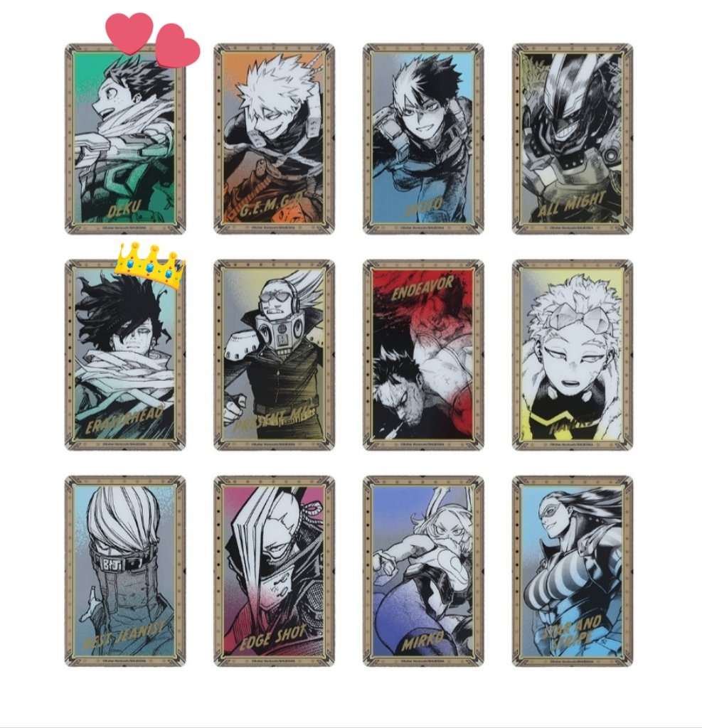 【画像４枚あり】アイチュウ クリアカード 箔押し ノーマル まとめ売り 交換】僕のヒーローアカデミア ヒロアカ 原画展 箔押しクリアカード