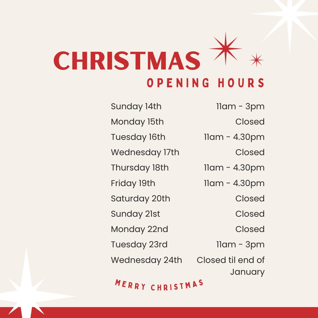 Ramsbottom_Ice's tweet image. Christmas Opening Hours 🎄

The Igloos &amp;amp; Logs will be arriving next week and we'll message you for collection details 🎁