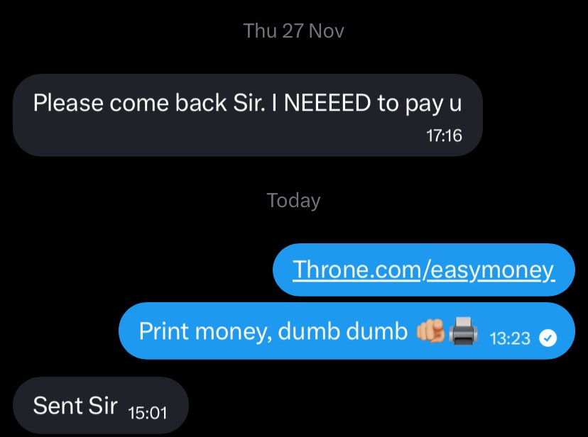 SimpExploiter's tweet image. -Forget about this account 🥱
-Log back in ✅
-Answer 1 DM 📩
-Free money appears in my bank💸

It’s too ez for DADDY🤤💰

You mentally ill rejected freaks are literally just a free resoource to be exploited whenever I choose 🥵📈

✨Findom manscam humanATM cfdomme✨