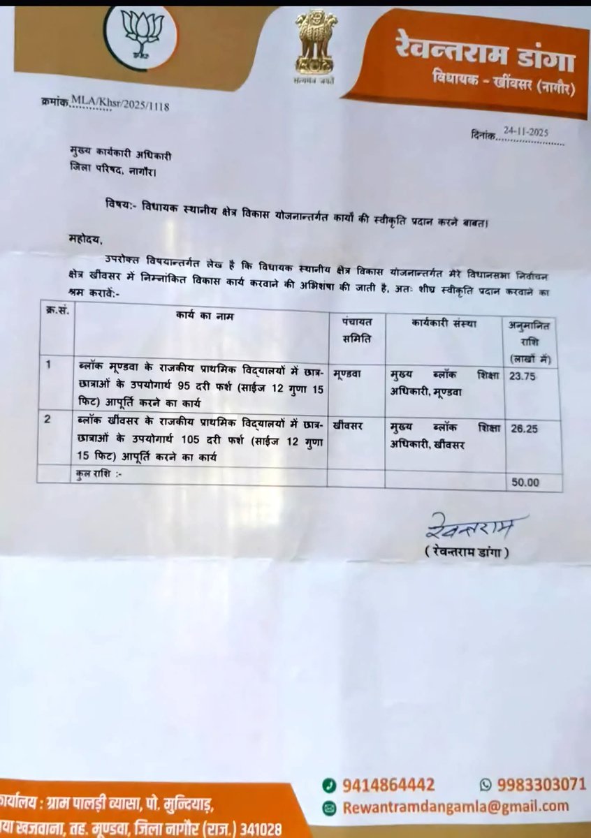 amar_karwasra's tweet photo. वाह डांगा वाह…..

12/15 की एक दरी की क़ीमत 25,000/- रुपये…

95 दरियाँ - 23 लाख की…

105 दरियाँ - 26 लाख की….
#भ्रष्टाचारी_भाजपा_विधायक
@DangaRewant https://t.co/aFmGiiCmgE