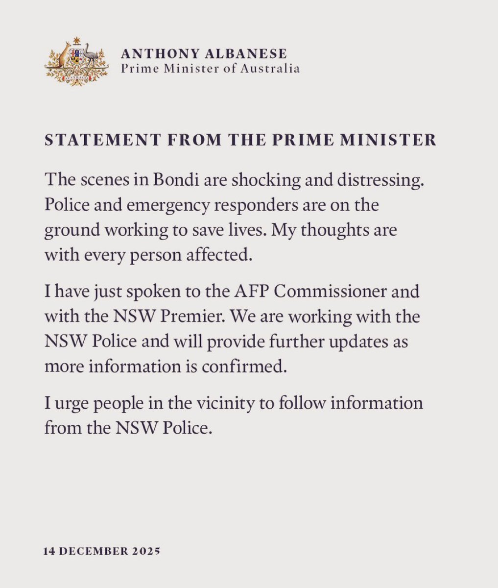 La declaración pública del primer ministro de Australia, <a href="/AlboMP/">Anthony Albanese</a>, no menciona las palabras “terrorismo”, “antisemitismo” o “judíos”. Habla de una “escena”, nada más. Una mera imagen no relacionada a hechos. Porque, sin hechos, no hay responsabilidades. La suya, por ejemplo.