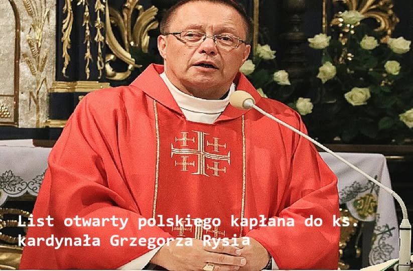 Darekbrzoza's tweet photo. "Apeluję, by Eminencja zaniechał pochopnego przyjmowania tego urzędu.
Autor: ks. Beniamin Sęktas, 11 grudnia 2025 r.
Niech będzie pochwalony Jezus Chrystus!
Nuncjatura Apostolska w Polsce 26 listopada 2025 roku w komunikacie ogłosiła, że „Ojciec Święty Leon XIV: Przyjął rezygnację arcybiskupa Marka Jędraszewskiego z posługi arcybiskupa metropolity krakowskiego. Mianował arcybiskupem metropolitą krakowskim dotychczasowego arcybiskupa łódzkiego kardynała Grzegorza Rysia”. Decyzja ta wzbudziła w Polsce liczne i różne reakcje, do których pragnę dołączyć i swoją. Wyrażam swoją wątpliwość i obawę dotyczącą skutków nominacji Księdza Kardynała na arcybiskupa metropolitę krakowskiego.
Do wyznaczonej daty ingresu pozostaje jeszcze trochę czasu. Ośmielam się zatem wystosować poniższy apel w poczuciu odpowiedzialności za Kościół Chrystusowy, którego zadaniem jest rozeznawać znaki czasu i na nie odpowiadać. Kilka takich znaków w odniesieniu do Księdza Kardynała posługi chciałbym wskazać.
Wspominam okoliczność poprzedzającą nominację kardynalską Księdza Biskupa w 2023 roku. Otóż była nią niegodziwie odprawiona Msza święta pod przewodnictwem Księdza Biskupa podczas wydarzenia Arena Młodych 13 września 2021 roku. Wywołała ona taki skandal, iż Ksiądz Kardynał poczuł się zmuszony do publicznego przeproszenia wiernych za zgorszenie, jakie wywołało podczas Mszy świętej dokonanie konsekracji bez wcześniejszego aktu pokuty i liturgii słowa.
Mimo tego niechlubnego incydentu i reperkusji, jakie wywołał, papież Franciszek mianował Księdza Biskupa kardynałem, a Ksiądz Biskup tę nominację przyjął. To nadużycie liturgiczne, zdaje się celowe i zaplanowane, nie stało się powodem do opamiętania i rewizji swojego postępowania. Mając na sumieniu ten akt lekceważenia kultu Bożego, przyjął ksiądz Biskup godność kardynała.
Obecna nominacja dokonuje się w kontekście skandalicznego wydarzenia, które postrzegam jako analogiczny znak. Ksiądz Kardynał wziął udział w Forum Kongresu -Katoliczek i Katolików w Łodzi w dniach 22-23 listopada bieżącego roku. Obecność ważnego hierarchy na zgromadzeniu organizacji, która promuje postulaty święcenia kobiet, akceptacji czynów homoseksualnych i antykoncepcji, świadczy o lekkomyślności lub cynizmie. Nie ulega wątpliwości, że ten krąg osób, choć jednostronnie deklarujących się jako katolicy, chce prowokować i jątrzyć w polskim Kościele.
Świadczą o tym powiązania z fundacją Wiara i Tęcza, a podczas samego Forum obecność aktywistów ruchu LGBT. Dlatego podobnie jak w przypadku incydentu z Areny Młodych dostrzegam w działaniach Księdza Kardynała lekceważenie norm oraz zbyt daleko posuniętą otwartość na współpracę ze środowiskami odrzucającymi prawdy katolickiego nauczania. Wspomniany zjazd, na którym Ksiądz Kardynał był nawet jednym z prelegentów, rozpoczął się modlitwą prowadzoną przez zwierzchnika Katolickiego Kościoła Reformowanego w Polsce bp. Tomasza Puchalskiego. Jest to wspólnota popierająca czyny homoseksualne.
Za taką formą rozpoczęcia miał przemawiać ekumeniczny charakter forum. Zgoda Eminencji na udział w tym spotkaniu świadczy o akceptacji go w takim kształcie. Czy tak ma wyglądać ekumenizm uprawiany przez Następcę Apostołów? Wspólnota reformowanych katolików nie wyodrębniła się z Kościoła katolickiego za sprawą różnic teologicznych. Jej powstanie wpisuje się w współczesne relatywizowanie norm moralnych i walkę o akceptację czynów sprzecznych z ludzką naturą.
Ksiądz Kardynał swoim autorytetem wsparł ten kontrowersyjny zjazd rozpoczęty pozorną modlitwą. Jej fałsz polegał na tym, że nie miała ona na celu uwielbienia Boga, ale okazanie pychy jej uczestników. Tym samym była modlitwą faryzeusza, który w swoim zarozumialstwie w miejscu Boga stawia samego siebie. Obecność Eminencji stała się pieczęcią takiej postawy i odsłoniła fałszywego pasterza spod znaku tęczowej flagi. Takie postępowanie uważam za zły znak dla dusz wiernych powierzonych Księdza Kardynała pieczy. Niestety stanowi on odbicie całej dotychczasowej postawy.
Jako jeden z posiadających najwyższą godność w Kościele w Polsce Ksiądz Kardynał wciąż szokuje i gorszy wielu katolików. Pozuje Ksiądz na autorytet wśród uczestników debaty publicznej, ale ośmielam się twierdzić, że jest to maska, za którą ukrywa się cyniczna twarz aktywisty chcącego zdobyć poklask opiniotwórczych elit. Bardzo często Eminencja odwołuje się do wspólnych korzeni chrześcijaństwa i współczesnego judaizmu. Nie potrafię jednak pojąć, jak można pogodzić Stary Testament z szukaniem przestrzeni do dialogu z tymi, którzy przyzywają imię Boże do błogosławienia grzechu Sodomy.
Tomasz Puchalski, Fundacja Wiara i Tęcza i Kongres Katolików i Katoliczek przywołują Boga tylko po to, by głosić propagandę homoseksualną ubraną w religijne frazesy. Z fałszywie pobożnych słów budują Talmud zasad, by pogodzić pochwałę grzechu z Objawieniem Bożym. W imię tej sprzeczności, tak jak żydzi odrzucający Chrystusa, skłonni są do prześladowania Jego uczniów, choćby pod przewrotnym pretekstem oskarżenia o mowę nienawiści. Takie pokrętne rozumowanie nie jest Księdzu Kardynałowi obce.
Podczas obchodów 74 rocznicy likwidacji getta łódzkiego powiedział Ksiądz następujące słowa: „Zagładę stworzyli ludzie, w dużej mierze – trzeba to powiedzieć z bólem serca i przyznaniem się do winy – ludzie, których Kościoły chrześcijańskie wychowywały też na swoich nabożeństwach”. Co miały wyrazić te słowa, jeśli nie wskazanie na Ewangelię jako źródło antysemityzmu? Czy nie stoi za nimi ta sama pokrętna logika, która swego czasu była udziałem środowisk żydowskich recenzujących film Mela Gibsona „Pasja” jako antysemicki?
O. Maciej Biskup (zdaje się katolik z Kongresu Katoliczek i Katolików) poszedł o krok dalej. Podczas ekumenicznego nabożeństwa zorganizowanego przez parafię ewangelicko-reformowaną w Warszawie i Fundację Wiara i Tęcza 19 maja 2023 roku zrównywał podejście Kościoła do osób homoseksualnych z antysemityzmem, który doprowadził do holocaustu podczas drugiej wojny światowej. Ten dominikanin wygłosił swoją tezę, współprzewodnicząc w nabożeństwie, podczas którego eksponowano razem tęczową flagę i Pismo święte.
Czy Ksiądz Kardynał, podejmując współpracę z takimi ludźmi, nie odczuwa wyrzutów sumienia? Czy podzielając z nimi skłonność do kojarzenia wszystkiego z drugą wojną światową, nie dostrzega podobieństwa do armii, która z dewizą Gott mit uns zaprowadzała pogaństwo w Europie? Czy tego samego nie czynią katolicy opętani duchem relatywizmu deklaracji Fiducia supplicans?
Dlaczego wobec Polaków sprzeciwiających się zapalaniu świec chanukowych w budynkach publicznych na znak dominacji lobby żydowskiego Ksiądz Kardynał natychmiast się zdystansował i wystosował cierpkie i ostre słowa, a tęczowych aktywistów zaszczycił obecnością i wygłosił niezobowiązujący wykład? Dlaczego żydowski szowinizm w opinii Księdza Kardynała zasługuje na obronę, a listy Apostoła Pawła mówiące o grzechu współżycia sprzecznego z naturą na przemilczenie?
W Starym Testamencie czyny homoseksualne również są nazwane grzechem. Może dlatego, że nie o Stary Testament tu chodzi, ale o przewrotny stosunek do Bożych przykazań.
Ta przewrotność została wyrażona także w liście na szesnastą niedzielę zwykłą bieżącego roku skierowanym do łódzkich diecezjan. List ten został wyróżniony publikacją w „Gazecie Wyborczej”, a autor listu – Ksiądz Kardynał został uhonorowany zdjęciem na stronie tytułowej. List zawierał krytyczne odniesienie do obaw wielu Polaków o swoje bezpieczeństwo w związku z nielegalnym przekraczaniem granicy zachodniej przez nieeuropejskich migrantów. W jego treści pasterz diecezji skierował ideologiczną odezwę do wiernych, posługując się nadinterpretacjami tekstów biblijnych.
Ostatecznie wezwał do rezygnacji z troski o dobro wspólne. Całość wpisała się w oburzającą linię polskiego episkopatu wyrażoną w Komunikacie Rady Konferencji Episkopatu Polski ds. Migracji, Turystyki i Pielgrzymek w sprawie debaty o migrantach i uchodźcach podpisanym przez ks. bp. Krzysztofa Zadarko 12 lipca 2023 roku, że sprawy ich przyjmowania „nie ma potrzeby czynić przedmiotem referendalnych rozstrzygnięć”. Eminencja, utożsamiając przyjmowanie imigrantów z gościną Trójcy Świętej u Abrahama i Pana Jezusa w domu Łazarza, stwierdził, że prawem każdego człowieka jest wybór miejsca do życia.
Tymczasem wykładnia Katechizmu Kościoła Katolickiego w punkcie 2241 mówi, że „Władze polityczne z uwagi na dobro wspólne, za które ponoszą odpowiedzialność, mogą poddać prawo do emigracji różnym warunkom prawnym, zwłaszcza poszanowaniu obowiązków migrantów względem kraju przyjmującego. Imigrant obowiązany jest z wdzięcznością szanować dziedzictwo materialne i duchowe kraju przyjmującego, być posłusznym jego prawom i wnosić swój wkład w jego wydatki”. W świetle zatem nauki Katechizmu wywód Eminencji okazuje się manifestem politycznym w otoczce religijnej mimo odżegnywania się od polityki.
Odrealnione i przewrotne zarzuty stawiane rodakom oskarżanym o używanie „złego języka” w debacie o bezpieczeństwie granic państwa ujawniają brak wrażliwości społecznej. Czyżby Ksiądz Kardynał nie zdawał sobie sprawy z zagrożeń, jakie niesie ze sobą masowa migracja z krajów islamskich? Czy doświadczenia Europy Zachodniej nie są wystarczającym powodem, by suwerenny naród rozważał publicznie i bronił się w kontekście problemów z asymilacją ludzi wyznających odmienny od chrześcijańskiego system wartości?
Być może oprócz społecznej wrażliwości przytępieniu uległ również zmysł wiary Księdza Kardynała pozwalający rozpoznawać zagrożenia duchowe. Takimi są zarówno islamizacja Europy, jak i aktywizm LGBT. Spotkanie w Centrum im. Marka Edelmana, w którym dialog jest ważniejszy od prawdy i dobra, jest przykładaniem ręki do niszczenia chrześcijańskiej Europy. Bo co z nią wspólnego ma Tomasz Puchalski i Fundacja Wiara i Tęcza? Są tylko postmodernistycznym happeningiem, w którym Pan Jezus jest wykorzystywany do antychrześcijańskiego przekazu.
Archidiecezja Łódzka stała się w ostatnich latach medialnym przyczółkiem bliżej niesprecyzowanej walki i laboratorium modyfikacji wiary. Spośród wielu eksperymentów można by wyliczyć: posługę nadzwyczajnych szafarzy, a nawet sugestię by powoływać ad hoc osoby mające rozdawać Komunię świętą. Ksiądz Kardynał chlubi się tym, że w swojej diecezji upowszechnił posługę szafarzy nadzwyczajnych Komunii Świętej. Argumentując zasadność ustanowienia ich w znacznej liczbie, powołuje się Ksiądz Kardynał na potrzebę zanoszenia Komunii świętej chorym, i to nawet codziennie.
Świeccy szafarze mieliby zanosić Komunię świętą w ramach posługi miłosierdzia na mocy sakramentu Chrztu Świętego. Historia Kościoła zna taką nadzwyczajną posługę w czasach prześladowań. Pozwala na nią obecne prawo Kościoła w obliczu obiektywnych przeszkód uniemożliwiających wykonanie tej świętej czynności kapłanowi. Jednak przekonanie o codziennej posłudze nadzwyczajnych szafarzy jest utopijne. Chory, któremu zanoszona jest Komunia święta, by godnie ją przyjąć, potrzebuje sakramentalnej spowiedzi, której z pewnością nie uczyni kobieta ubrana w albę czy najpobożniejszy ojciec rodziny.
Czy pełne naiwnego entuzjazmu argumenty nie świadczą o skłonności Księdza Kardynała do innowacyjności za wszelką cenę? Czy nie wie Ksiądz Kardynał, że wszędzie tam, gdzie upowszechniła się posługa świeckich szafarzy i Komunia na rękę, lawinowo upadła pobożność względem Najświętszego Sakramentu? Pokarm na życie wieczne, żywy i prawdziwy Pan Jezus, szafowany nadzwyczajnie jest często przechowywany byle gdzie i przenoszony byle jak. Czy to ma być przyszłość Kościoła polskiego? Kościół w Polsce jest Kościołem miłującym Najświętszy Sakrament.
Świadczy o tym chociażby liczny udział wierzących w adoracjach podczas Triduum Paschalnego, procesjach w uroczystość Bożego Ciała czy powstające miejsca wieczystej adoracji. Polscy katolicy do czasu ostatniej pandemii praktycznie nie przyjmowali Komunii świętej na rękę i są przyzwyczajeni do tego, co w Kościele przez wieki było normą, a nie wyjątkiem, że szafarzem Komunii świętej jest kapłan. Wydaje się, że w podejściu Księdza Kardynała do Najświętszego Sakramentu, kryje się niedocenianie sakramentu Kapłaństwa.
Może z tego powodu modlitwa wiernych katolików pod przewodnictwem zwierzchnika wspólnoty popierającej czyny homoseksualne była dla Księdza Kardynała obojętna. Popieranie czynów homoseksualnych jest fałszywą nauką prowadzącą do spoganienia obyczajów, a pasterz winien przed tym bronić wierzących.
Moje obawy o to, czy na katedrze św. Stanisława zasiądzie godny biskup, podziela duża część społeczeństwa i ludzi wierzących. Nie zgadzam się na to, by posługa w Kościele była hołdem składanym elitom politycznym i modnym ideologiom przy jednoczesnym pomniejszaniu czci Bożej i Bożego Objawienia. Pamiętam, jak w roku 2007 znaczna część polskiej opinii publicznej przejawiała wątpliwości związane z nominacją na metropolię warszawską biskupa oskarżanego o tajną współpracę ze Służbą Bezpieczeństwa.
Dzisiaj wraz ze znaczną częścią moich rodaków obawiam się nominacji na metropolię krakowską jawnego współpracownika tęczowych katolików czy raczej katolików tylko z nazwy. Występując przeciwko szkodliwej recepcji deklaracji „Fiducia supplicans” w Kościele w Polsce, proszę, by Ksiądz Kardynał rozeznał, dokąd wiedzie droga, którą jako pasterz obrał i na którą zaprasza wiernych. Niestety płyną już medialne homagia.
Jedno przyszłemu biskupowi złożył uczestnik Forum Kongresu Katoliczek i Katolików, transseksualny aktywista Marek Jerzy Minakowski, który umieścił na Facebooku następujący wpis: „Kardynał Grzegorz Ryś napisał do mnie (Pani Doktor Marii Minakowskiej – kobiety!), że moje pismo przekazał Sekretarzowi generalnemu Komisji Episkopatu Polski (bp. Markowi Marczakowi). To już trzeci biskup, dla którego oficjalnie jestem kobietą”. Wobec takich sojuszy wyrażam swój zdecydowany sprzeciw i apeluję o ponowne rozważenie przyjęcia urzędu i zobowiązującego dziedzictwa metropolii krakowskiej."
Autor: ks. Beniamin Sęktas