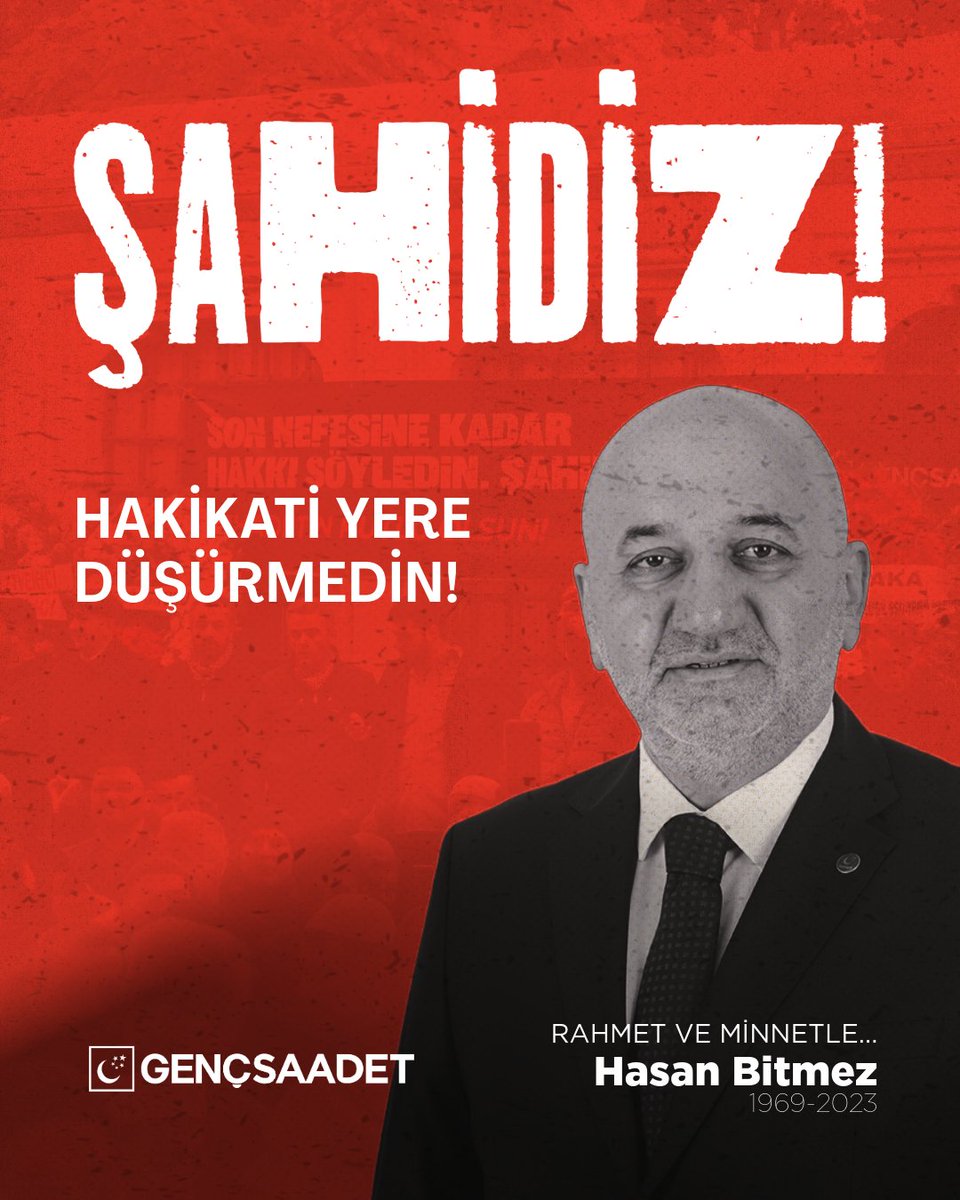 ŞAHİDİZ!

Son nefesine kadar hakikati yere düşürmedin.

Bizde Hasan’lar bitmez!
Mücadele bitmez!