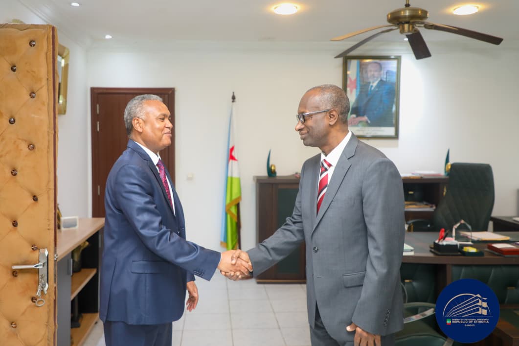 legessetulugoe's tweet photo. Today, December 14, 2025, I paid a courtesy call on H.E. Saeed Nouh Hassan,  Minister of Interior, the Republic of Djibouti. Our discussion has addressed areas of mutual interest, including the rights and well-being of Ethiopian citizens living in Djibouti. https://t.co/FVReHGrJlR